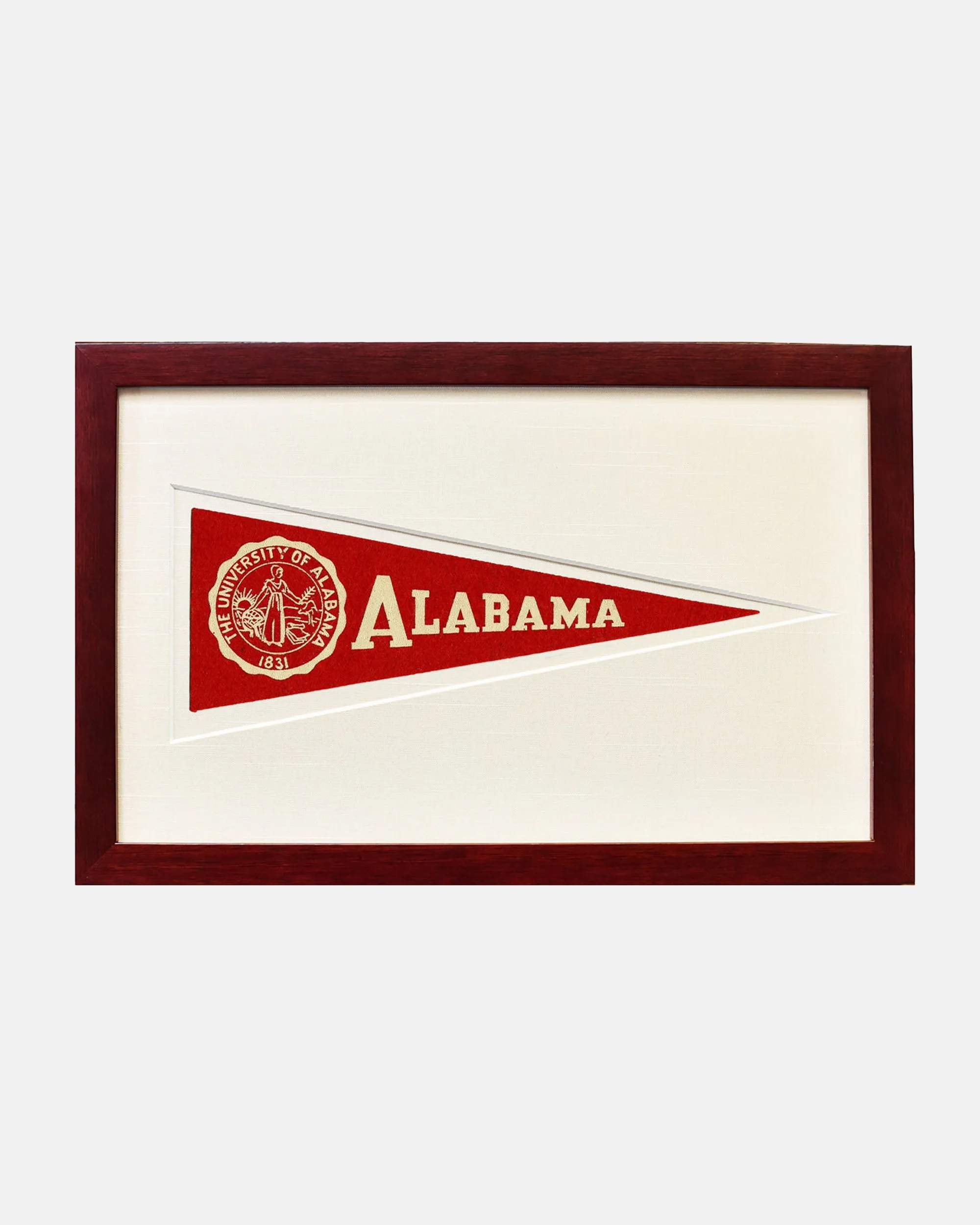 University of Alabama Framed Vintage Pennant sold by J. Press
