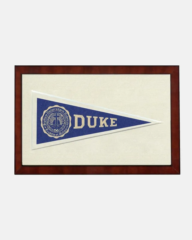 Duke Framed Vintage Pennant made by J. Press