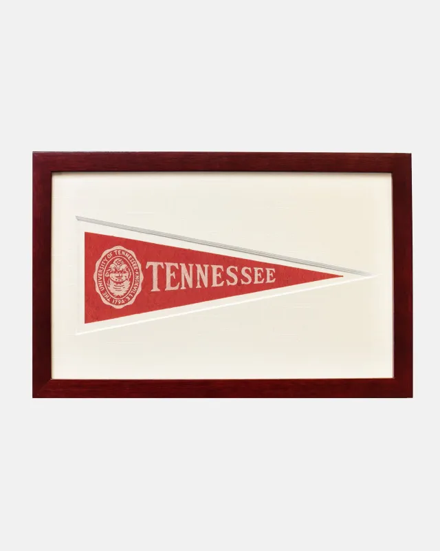 University of Tennessee Framed Vintage Pennant made by J. Press