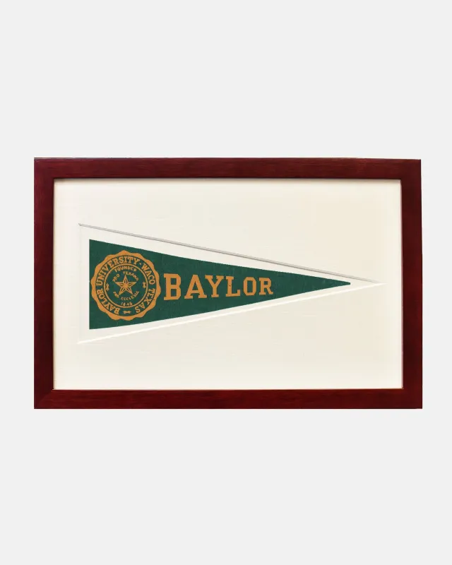 Baylor Framed Vintage Pennant made by J. Press
