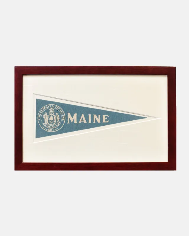 University of Maine Framed Vintage Pennant sold by J. Press