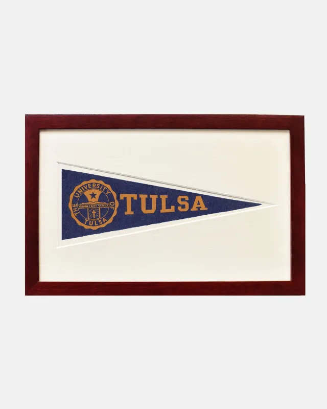 Tulsa University Framed Vintage Pennant sold by J. Press