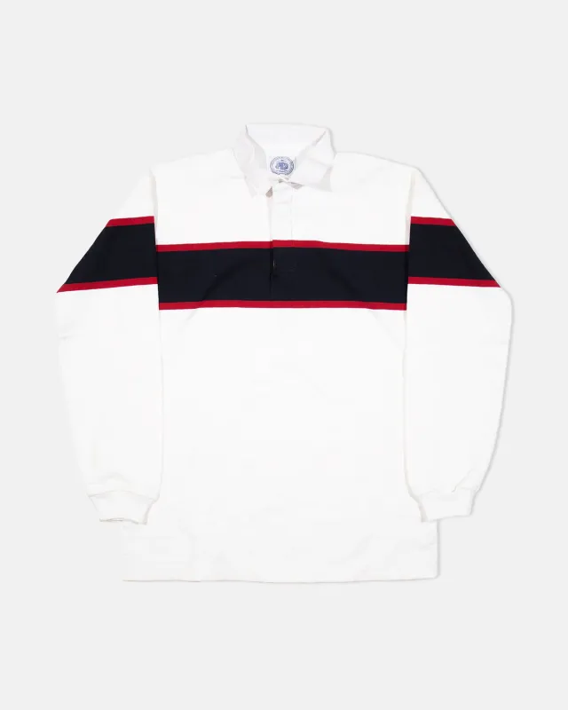 Made-in-USA White Mountain Stripe J. Press Seal Cotton Rugby made by J. Press