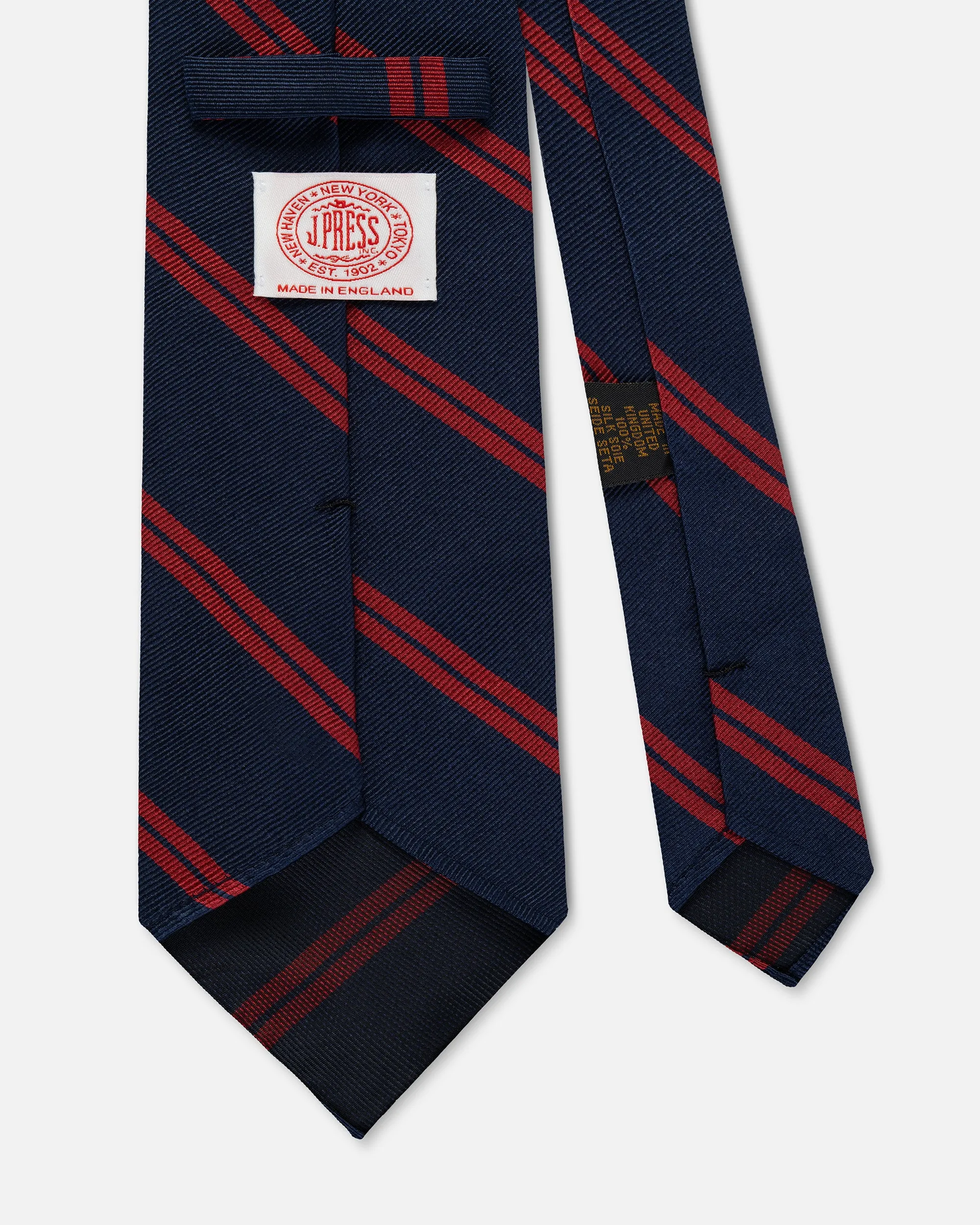 Made-in-UK Derbyshire Yeomanry Silk Repp Tie sold by J. Press product image thumbnail 2