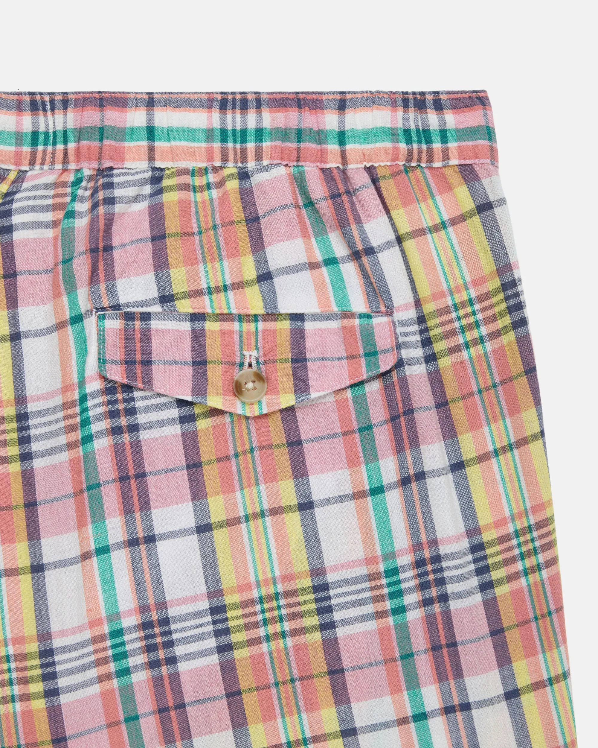 Peach & Yellow Pastel Authentic Madras Swim Trunks sold by J. Press product image thumbnail 2