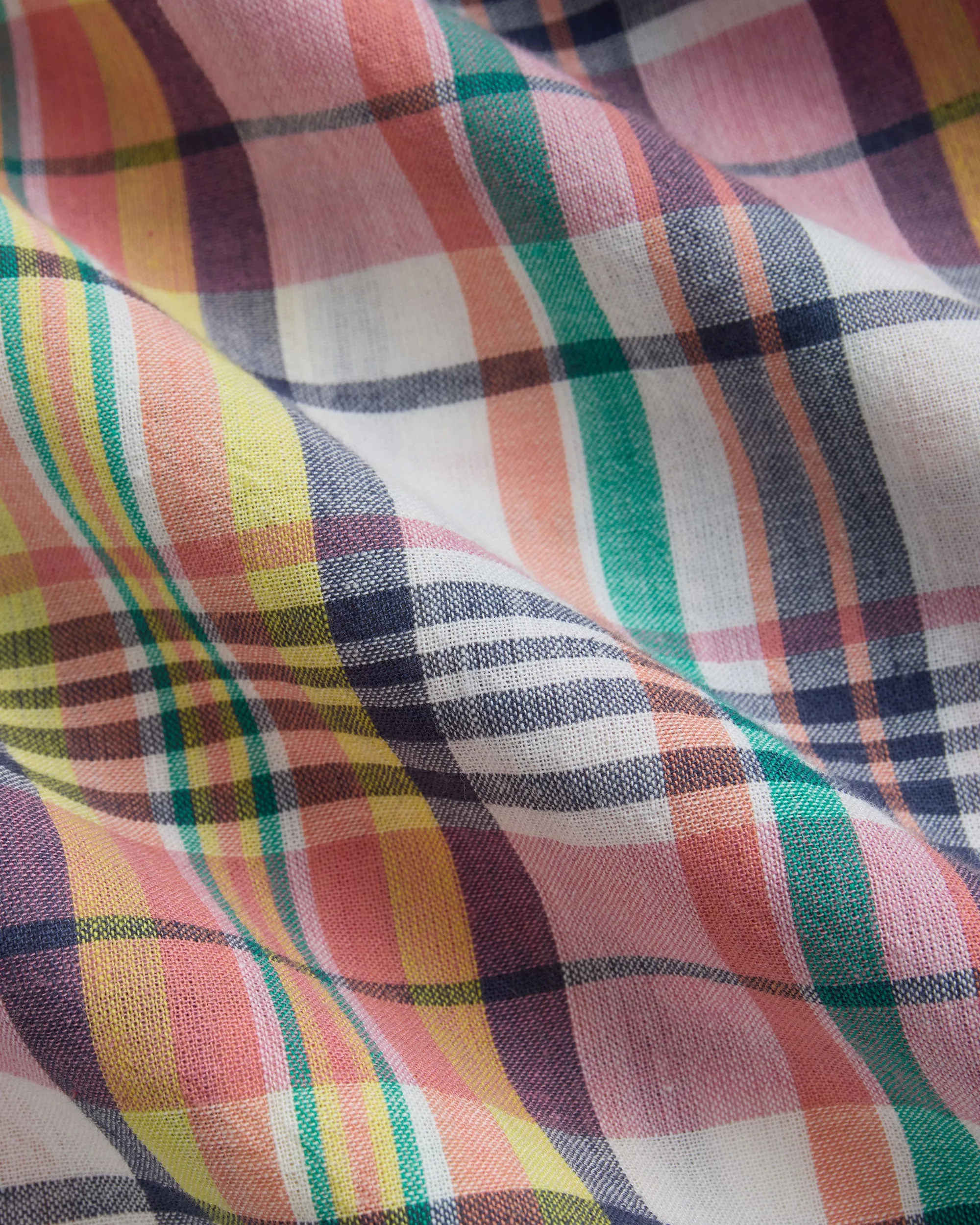 Peach & Yellow Pastel Authentic Madras Swim Trunks sold by J. Press product image thumbnail 3
