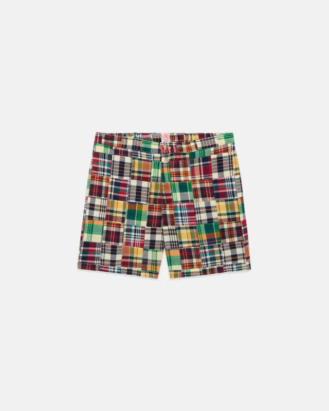 Patchwork Authentic Madras Swim Trunks sold by J. Press