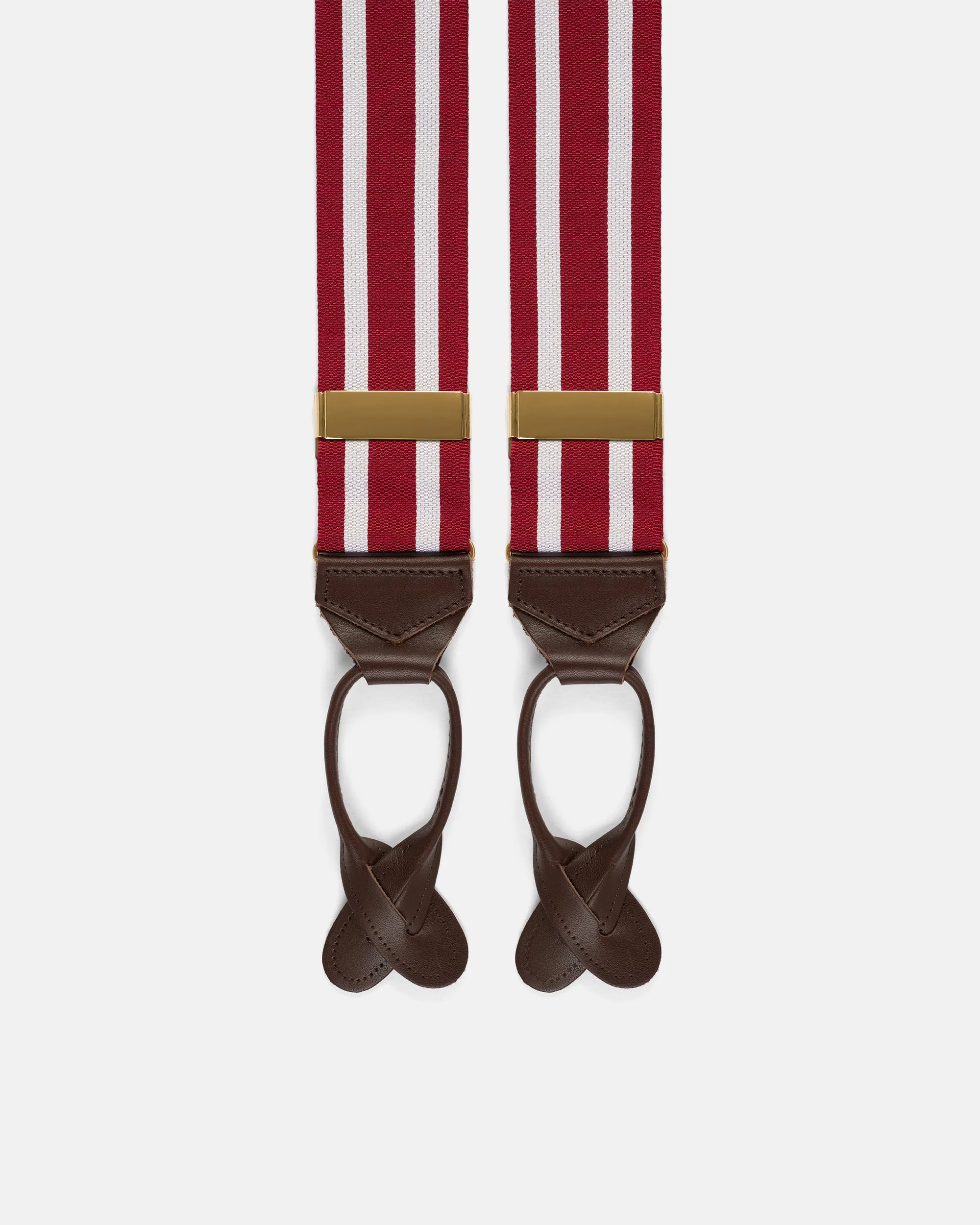 Made-in-England Red & White Striped Barathea Braces sold by J. Press product image thumbnail 3
