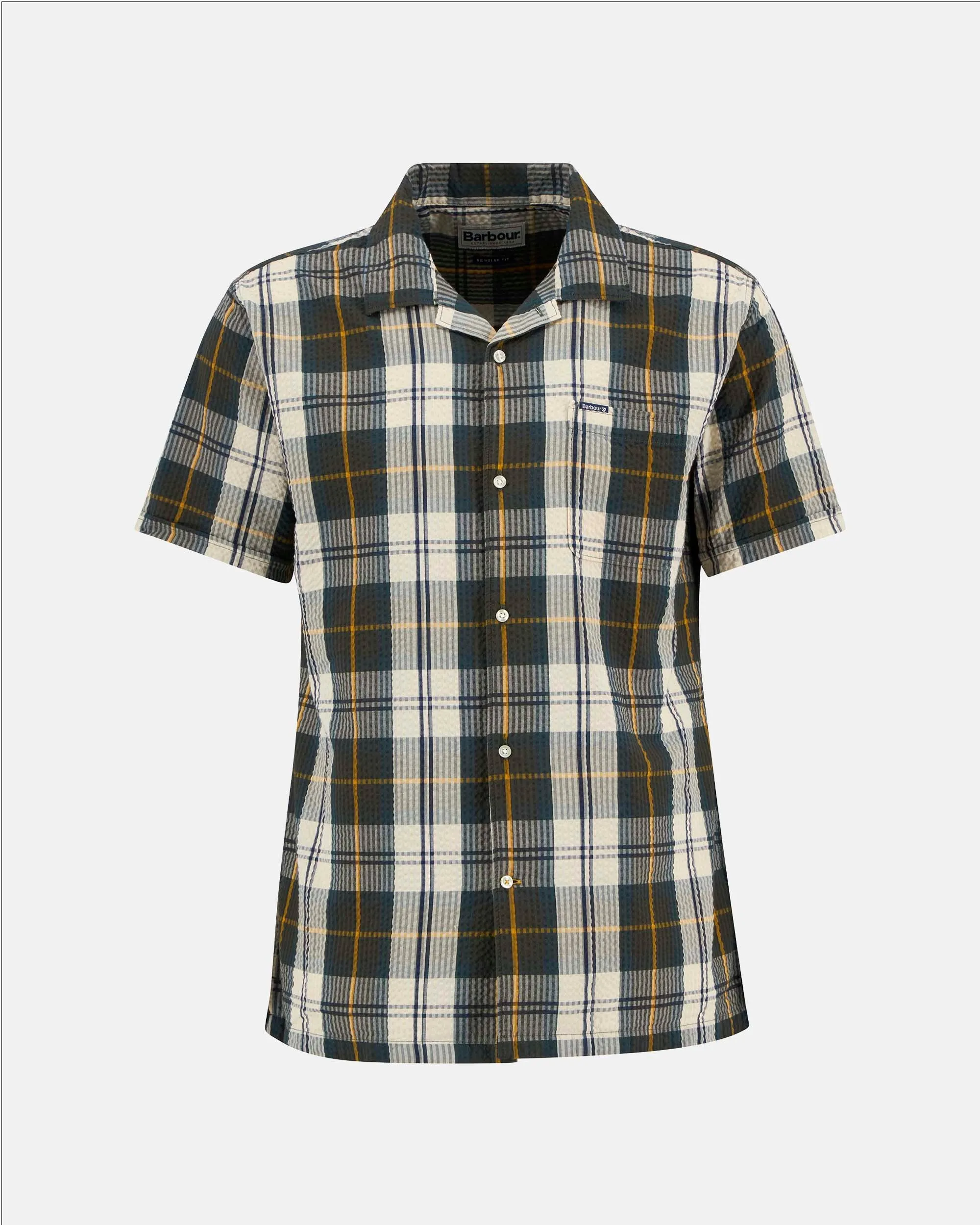 Barbour Ancient Tartan Seersucker Sport Shirt sold by J. Press