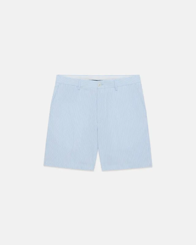 Light Blue Cotton Seersucker Shorts made by J. Press