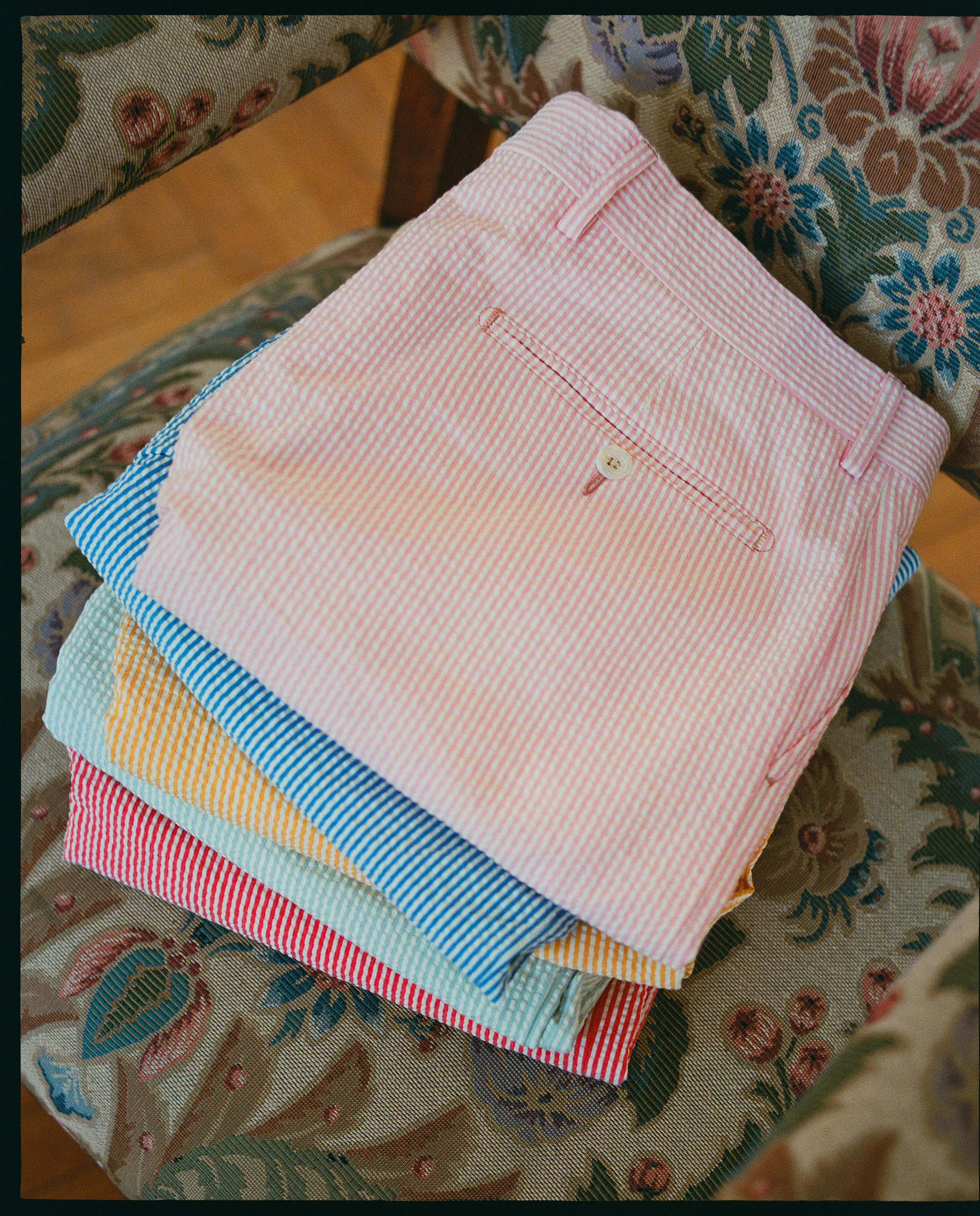 Pink Cotton Seersucker Shorts sold by J. Press product image thumbnail 4