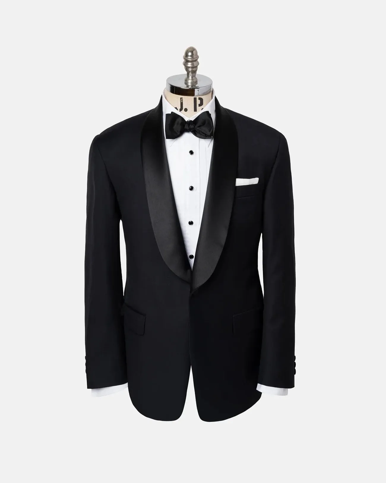 Made-in-USA Satin Shawl Collar Tuxedo sold by J. Press