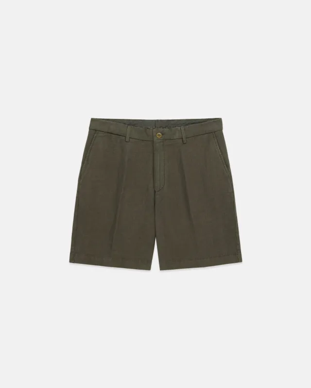 Olive Linen Shorts made by J. Press