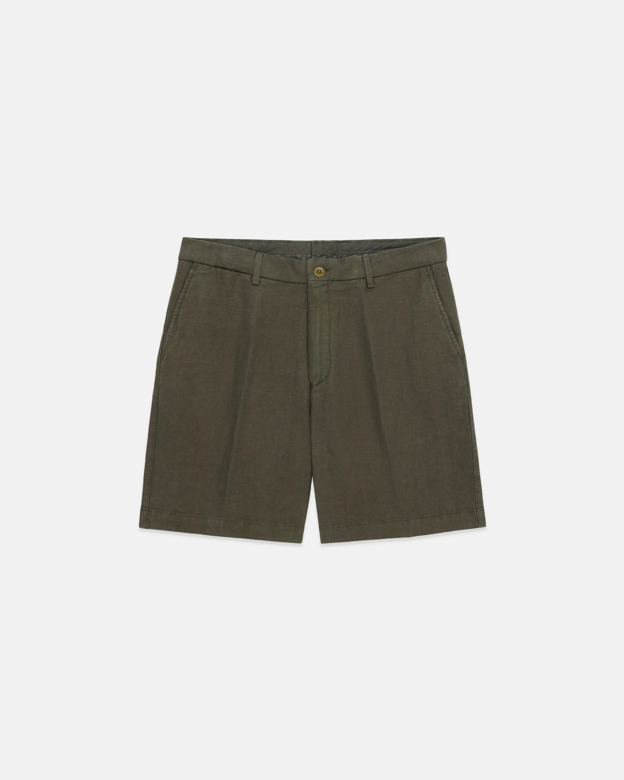 Olive Linen Shorts sold by J. Press