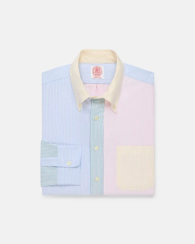 Made-in-USA University Stripe Oxford Cloth Fun Shirt - Classic Fit made by J. Press