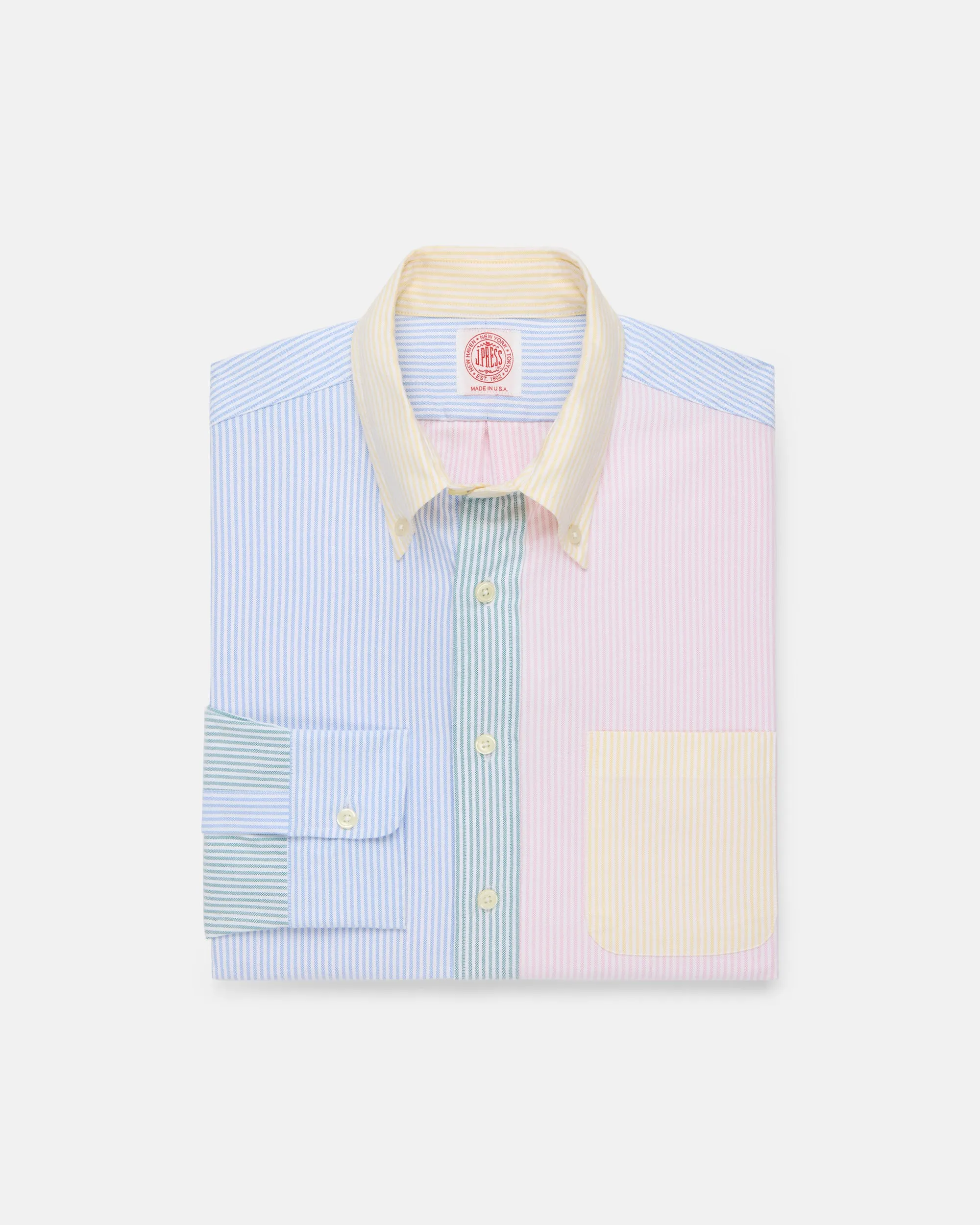 Made-in-USA University Stripe Oxford Cloth Fun Shirt - Classic Fit sold by J. Press