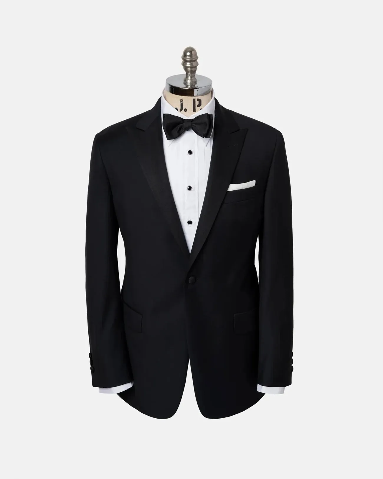 Made-in-USA Grosgrain Peak Lapel Tuxedo sold by J. Press