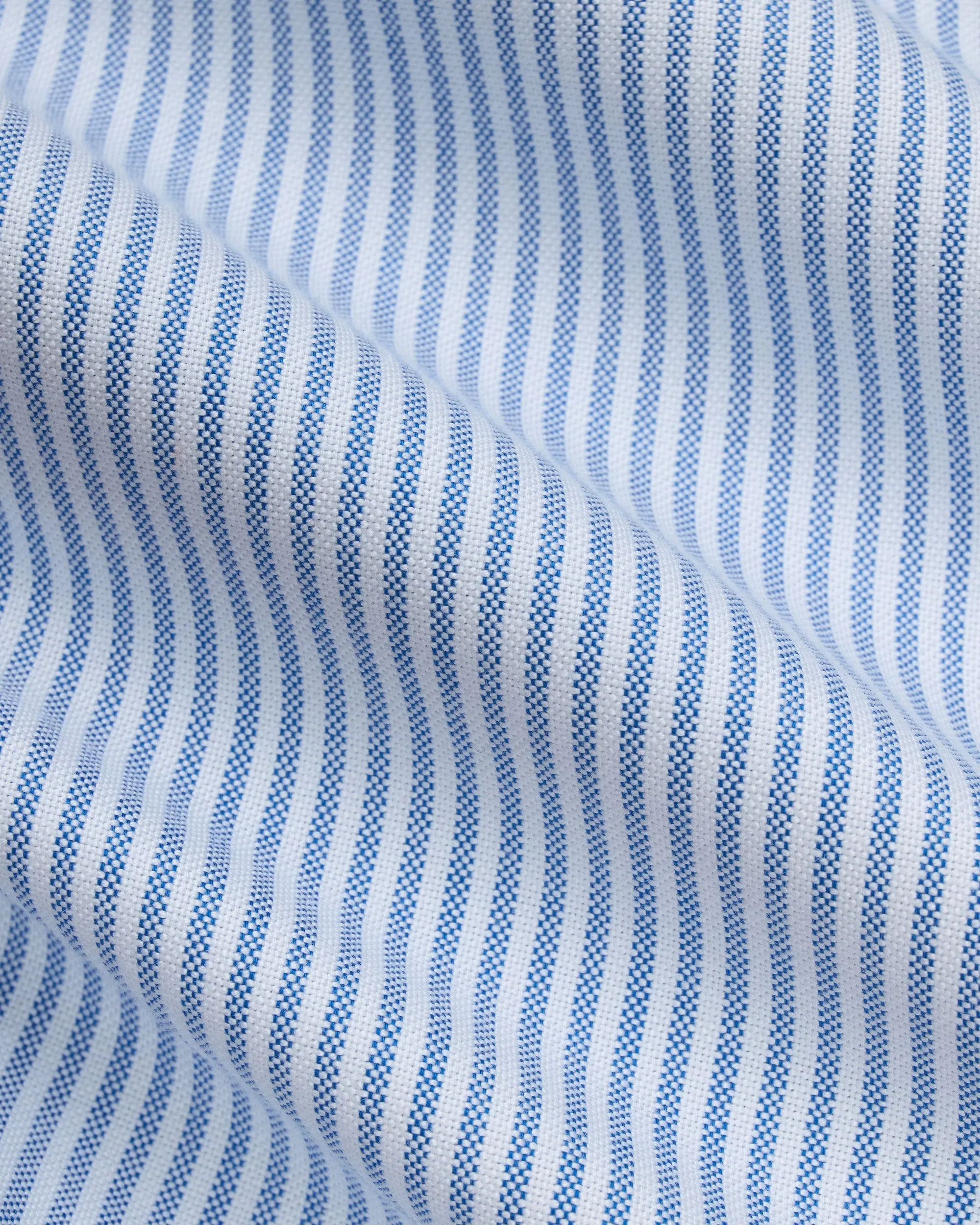 Made-in-USA Blue University Stripe Oxford Cloth Short Sleeve Sport Shirt - Classic Fit sold by J. Press product image thumbnail 3