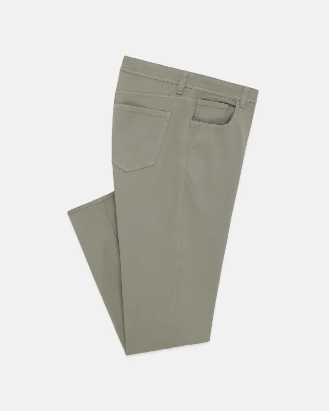Light Olive 5-Pocket Twill Pant made by J. Press