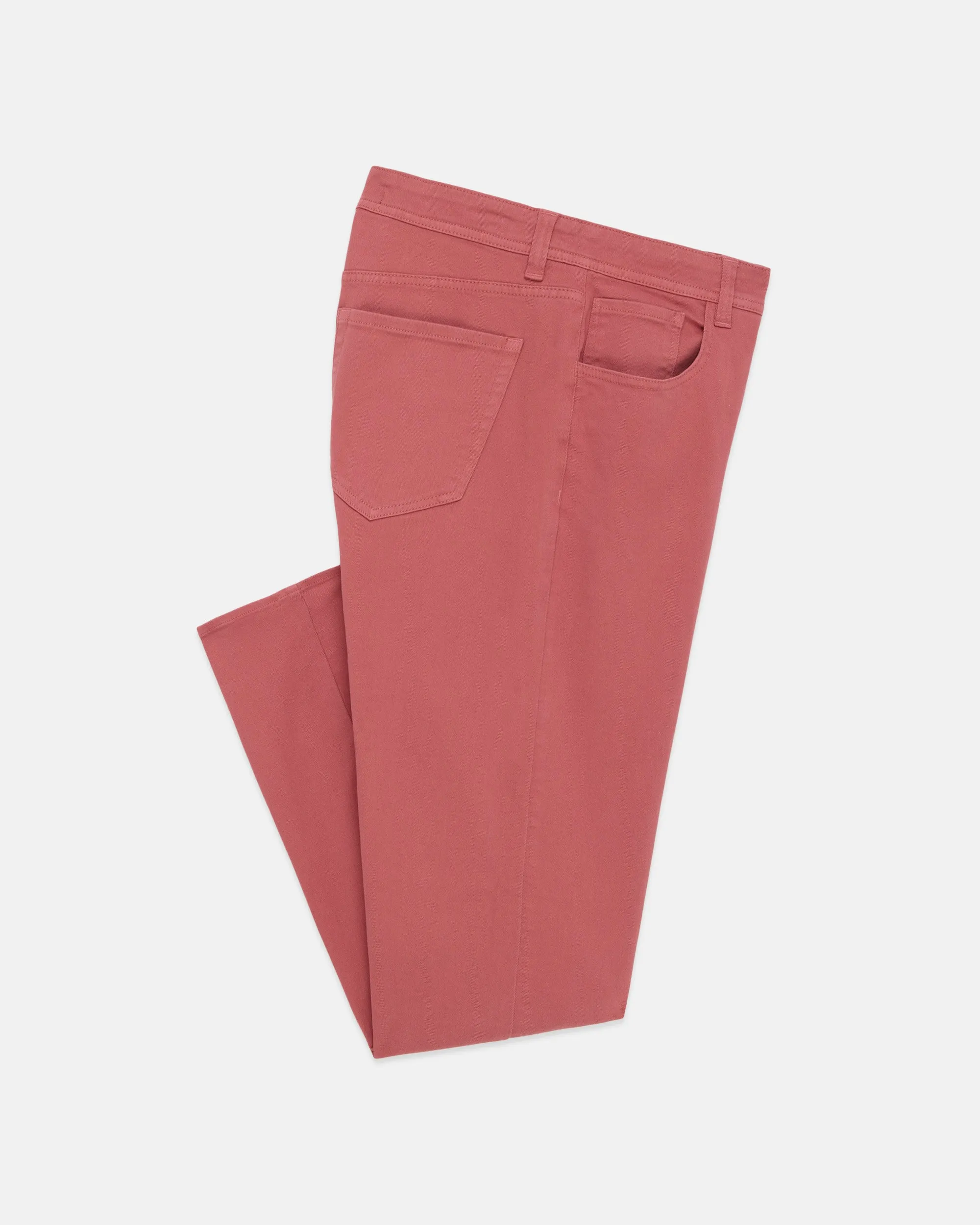 Faded Red 5-Pocket Twill Pant sold by J. Press