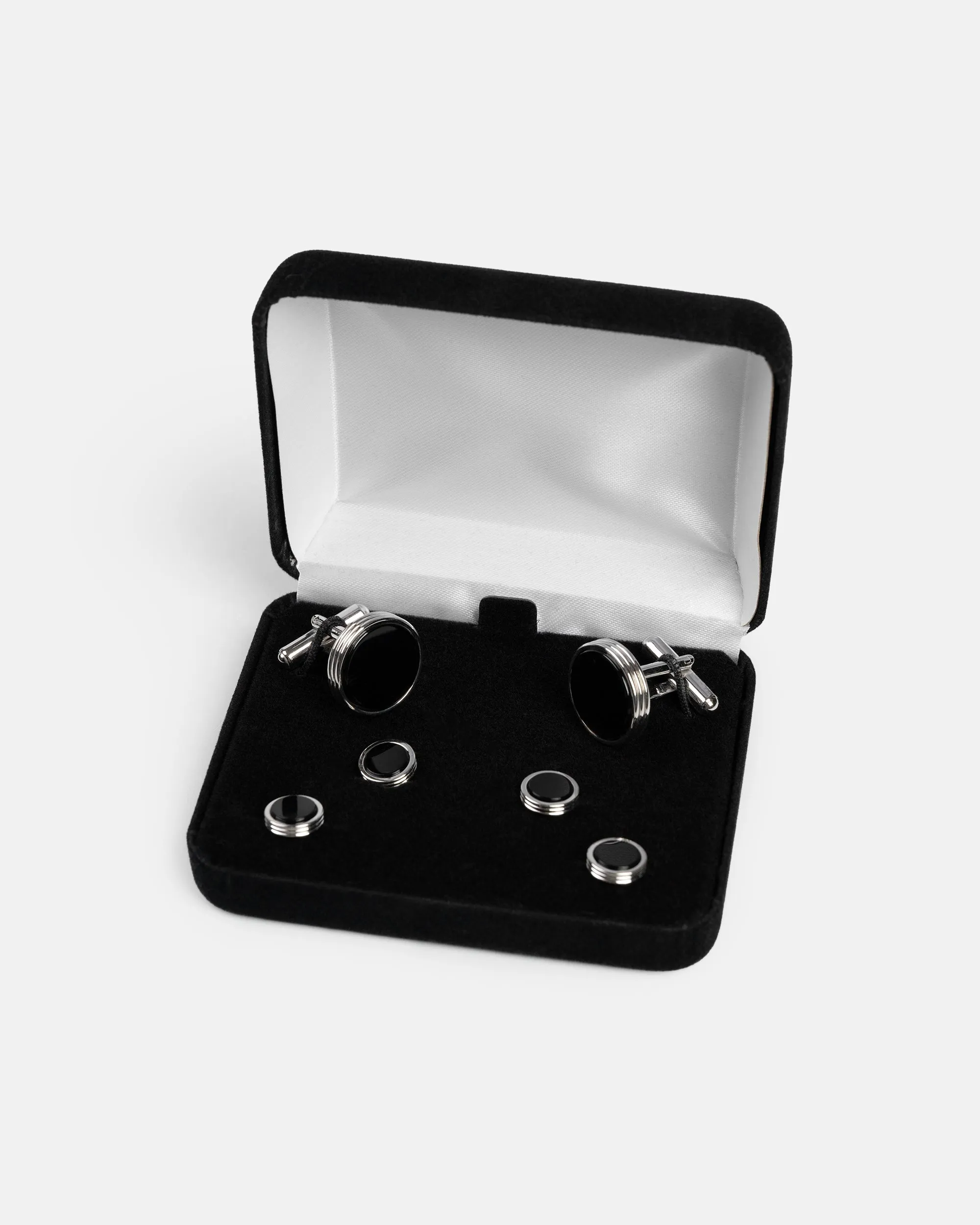 Made-in-USA Onyx Cufflink and Stud Set sold by J. Press