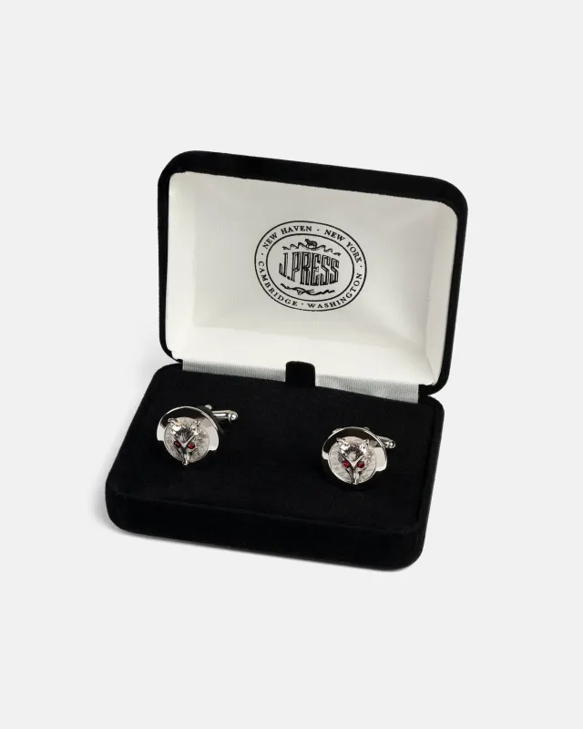 Fox Head Cufflinks made by J. Press