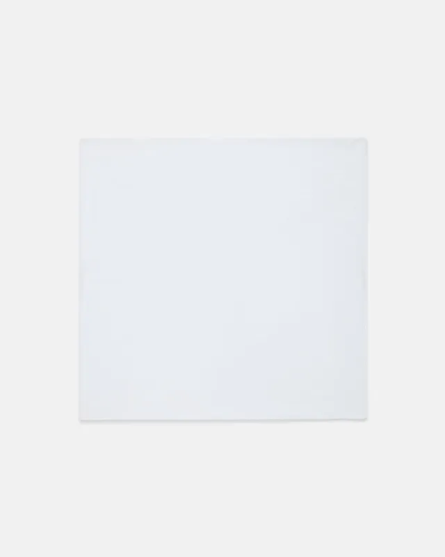 Made-in-Italy White Linen Pocket Square made by J. Press
