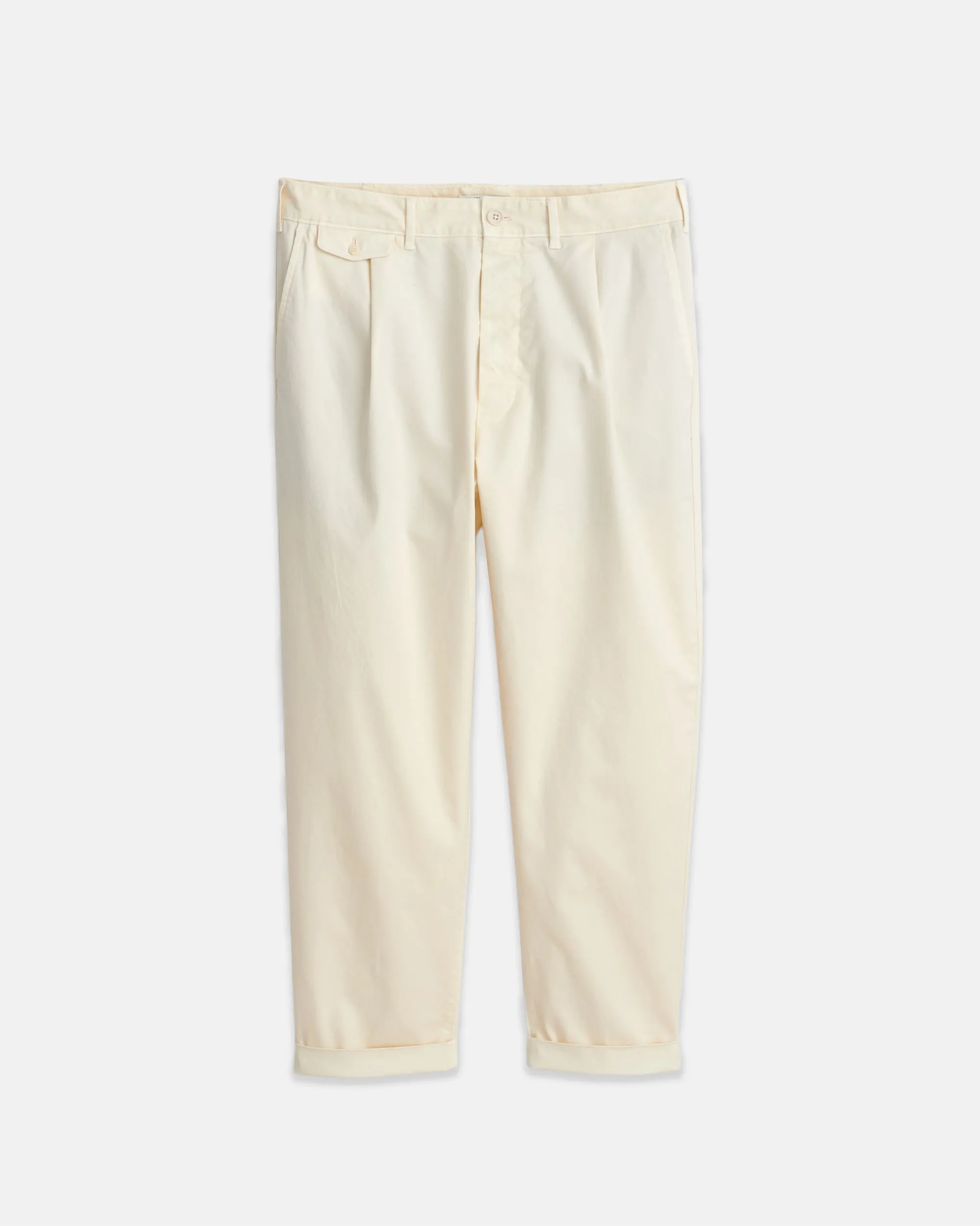 Oatmilk Pleated Chino sold by J. Press