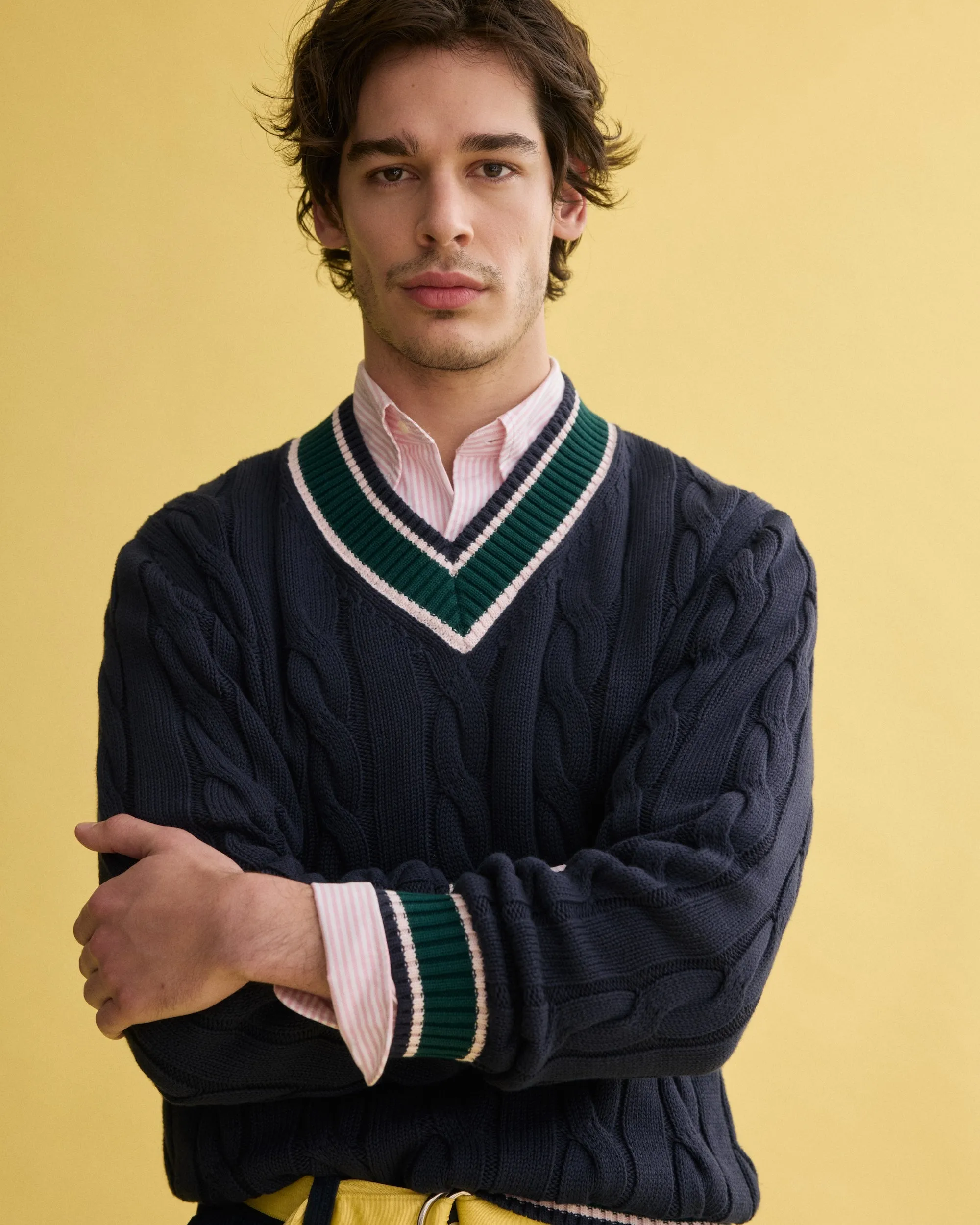 Navy Cotton Cricket Sweater sold by J. Press product image thumbnail 3