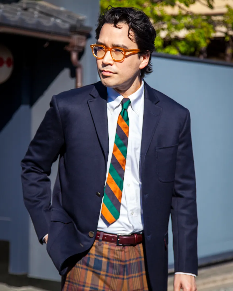 Made-in-Japan Kabuki Curtain Stripe Tie sold by J. Press product image thumbnail 4