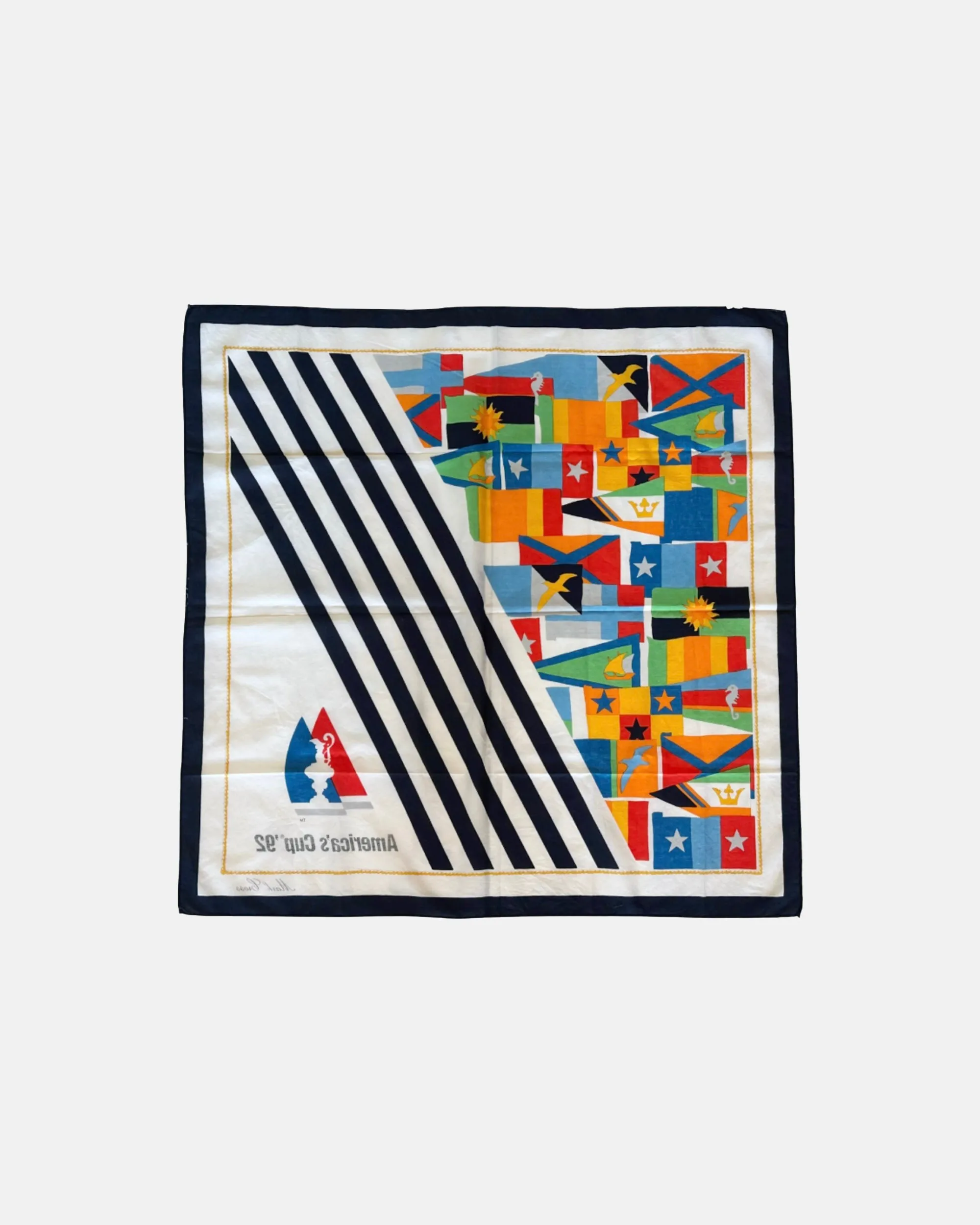 Vintage Mark Cross America's Cup 1992 Cotton Scarf sold by J. Press product image thumbnail 2