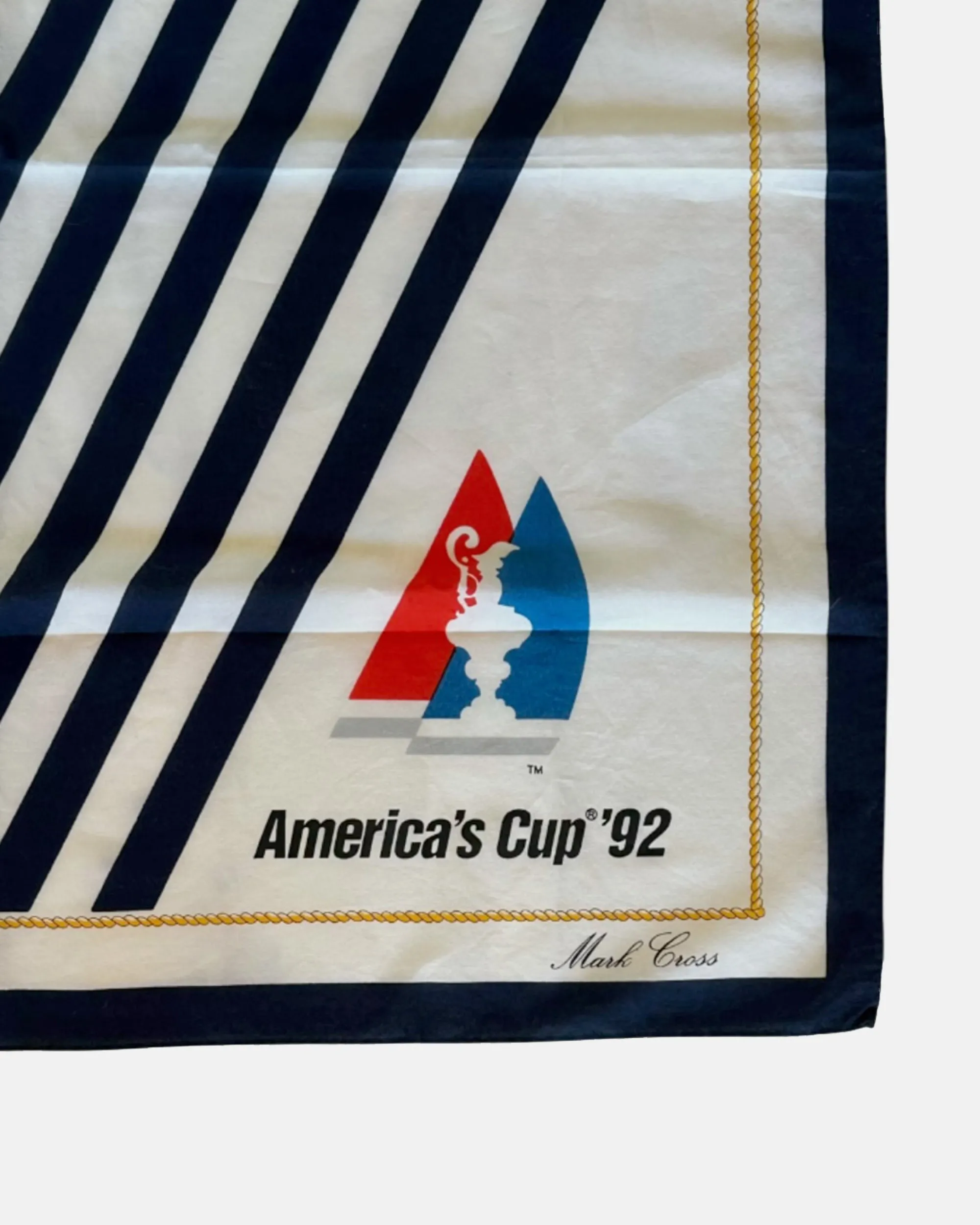 Vintage Mark Cross America's Cup 1992 Cotton Scarf sold by J. Press product image thumbnail 3