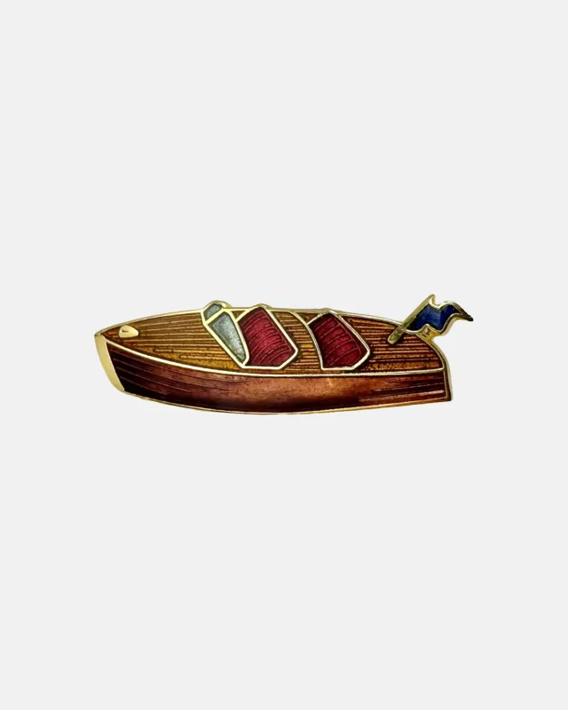 Vintage Nautical Speedboat Lapel Pin made by J. Press