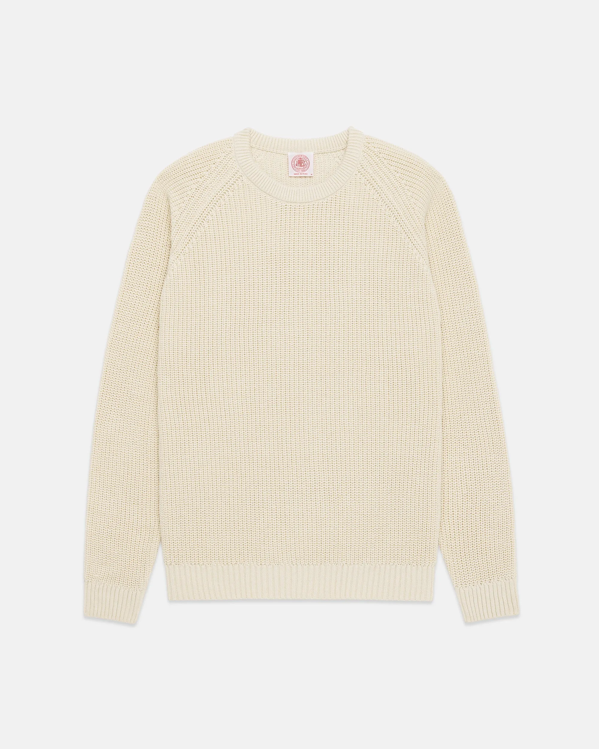Off White Shaker Knit Cotton Crew Neck Sweater sold by J. Press product image thumbnail 2
