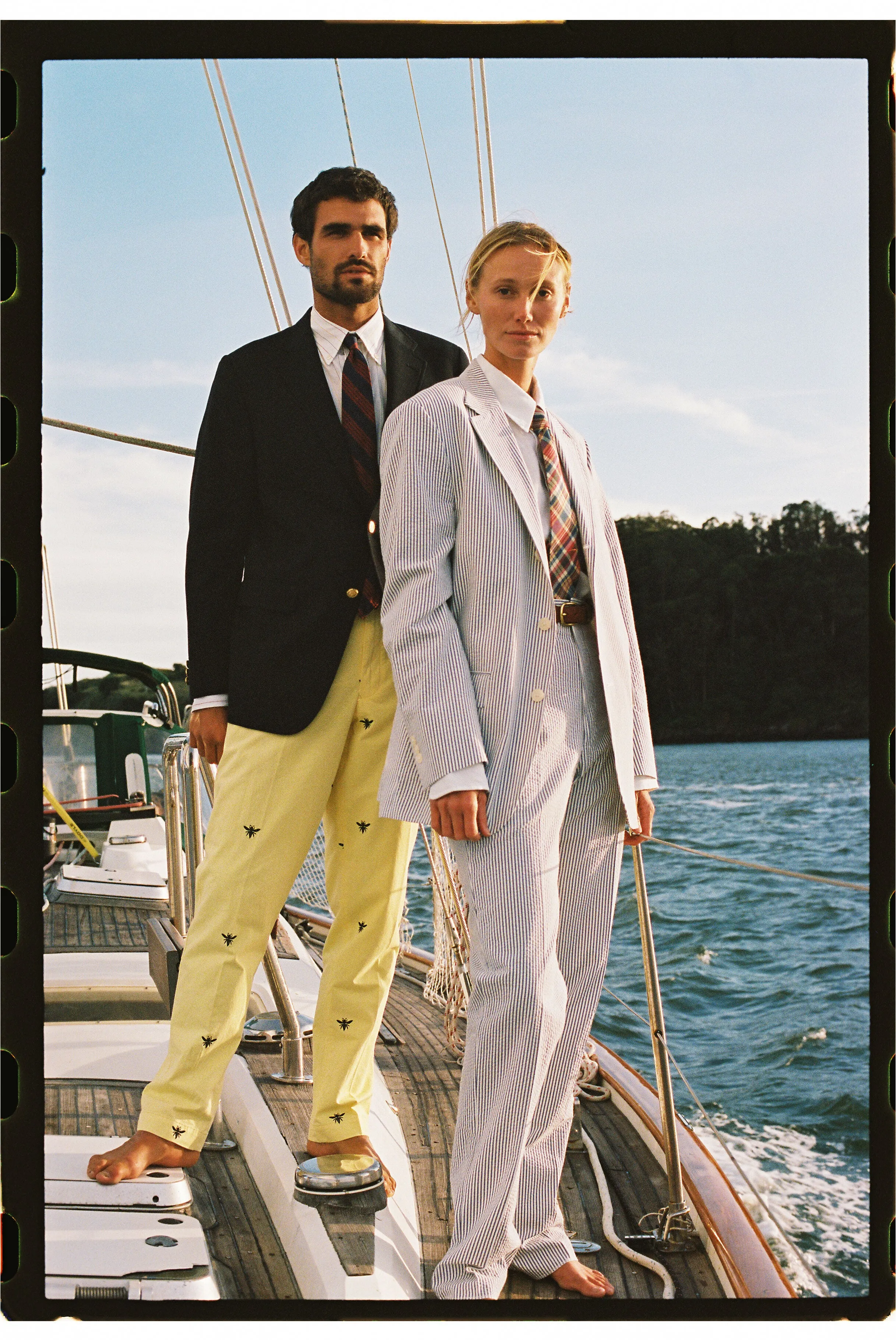 Wasp Embroidered Cotton Twill Pant sold by J. Press product image thumbnail 5