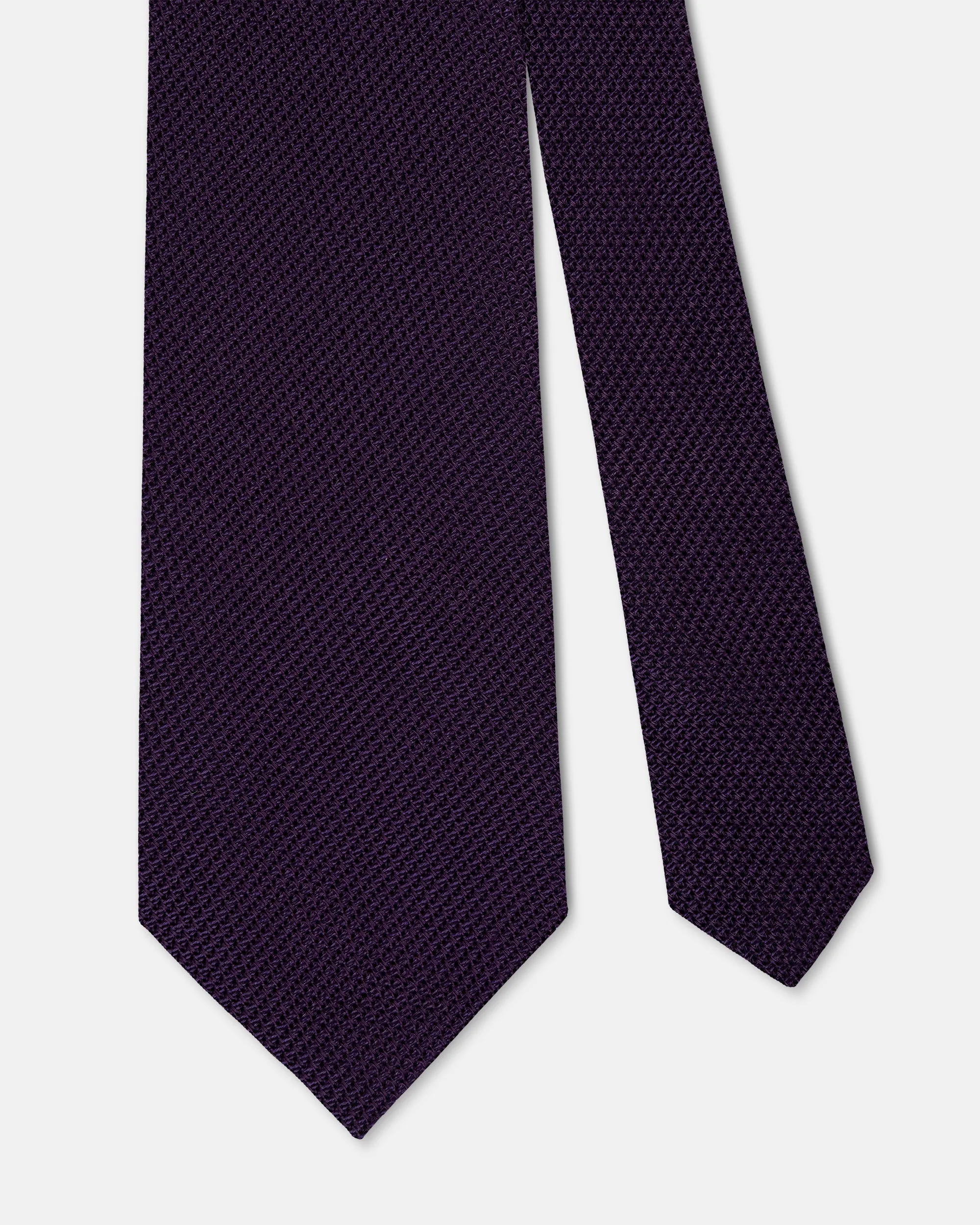 Made-in-UK Solid Purple Grenadine Tie sold by J. Press product image thumbnail 2