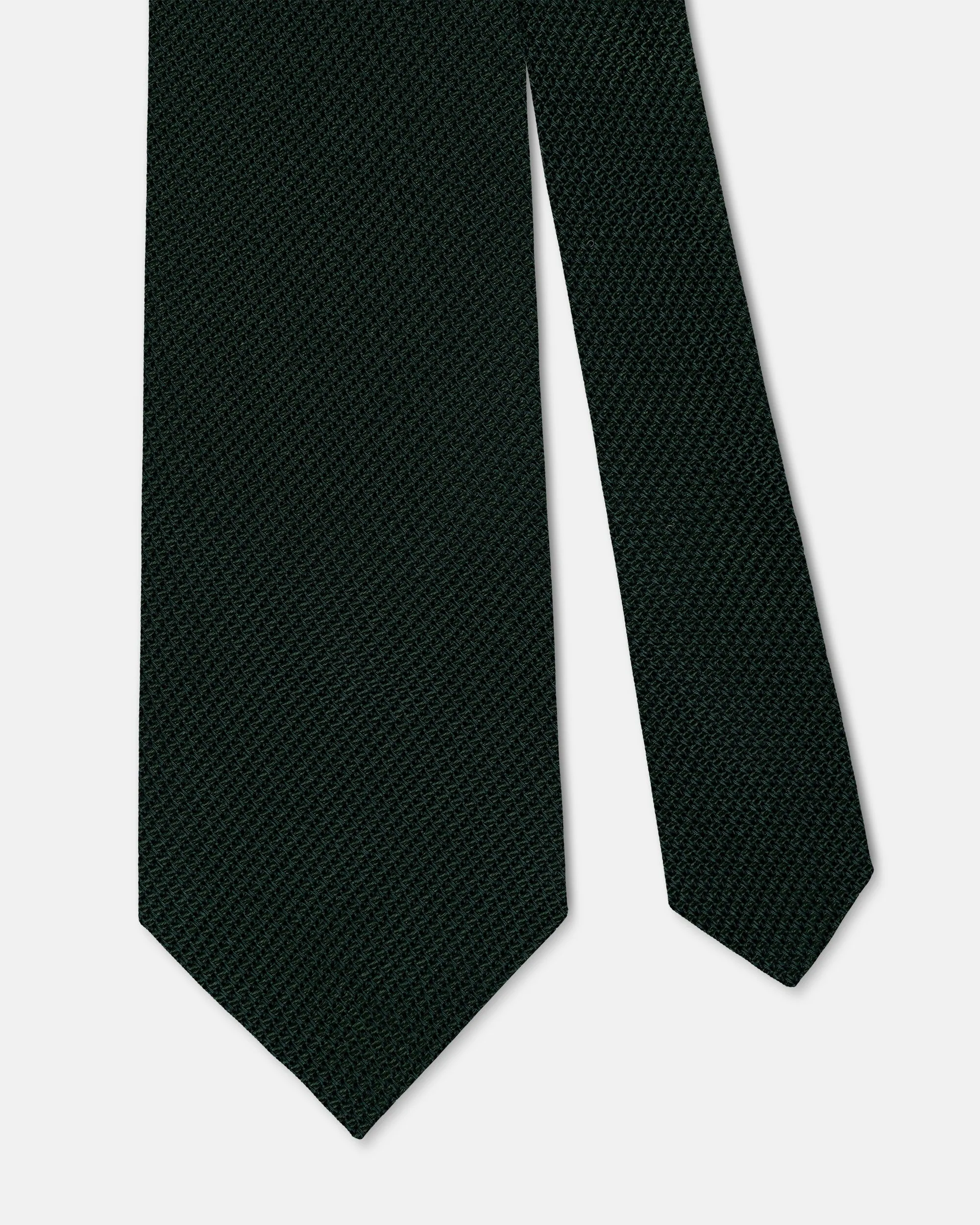 Made-in-UK Solid Green Grenadine Tie sold by J. Press product image thumbnail 2