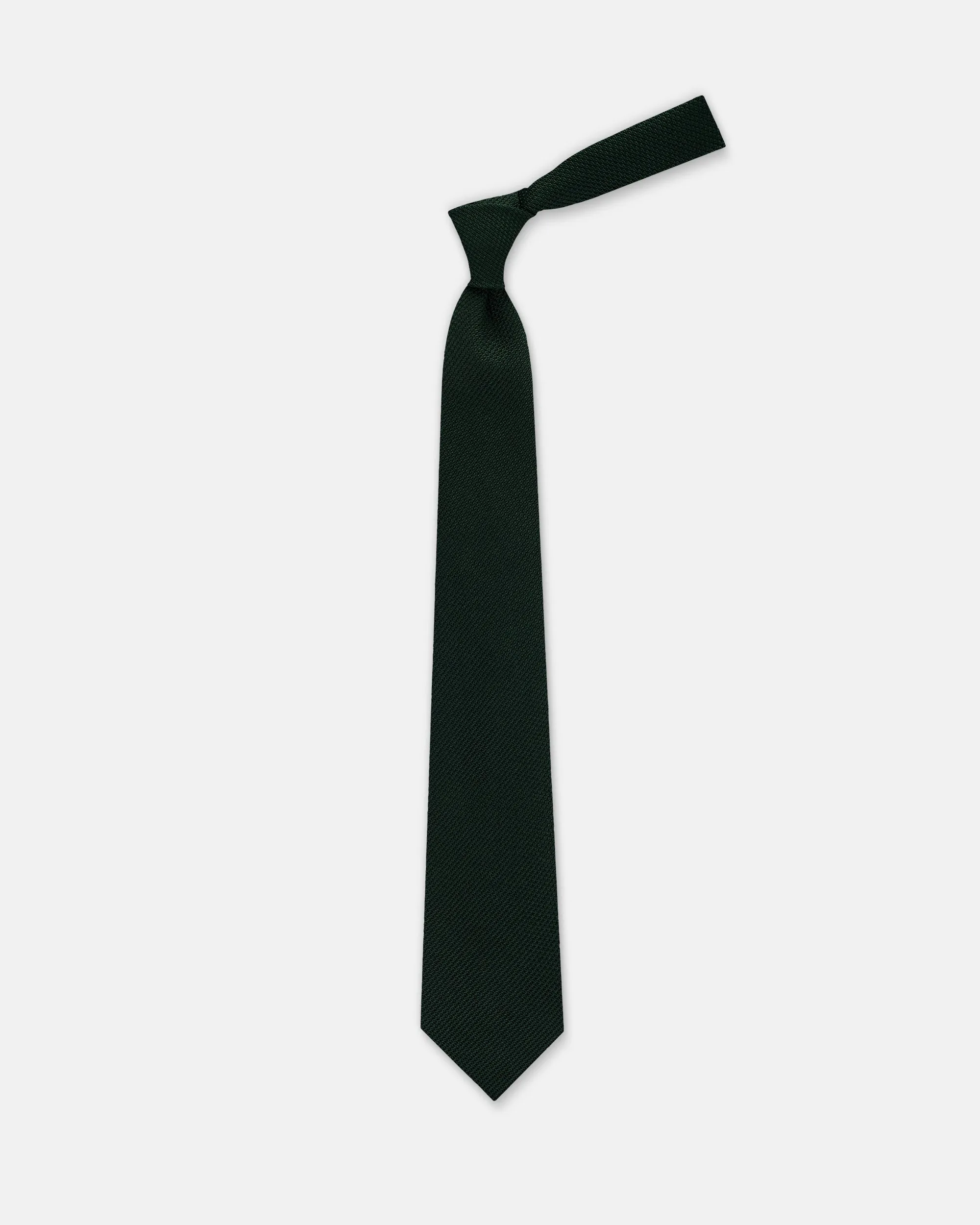 Made-in-UK Solid Green Grenadine Tie sold by J. Press