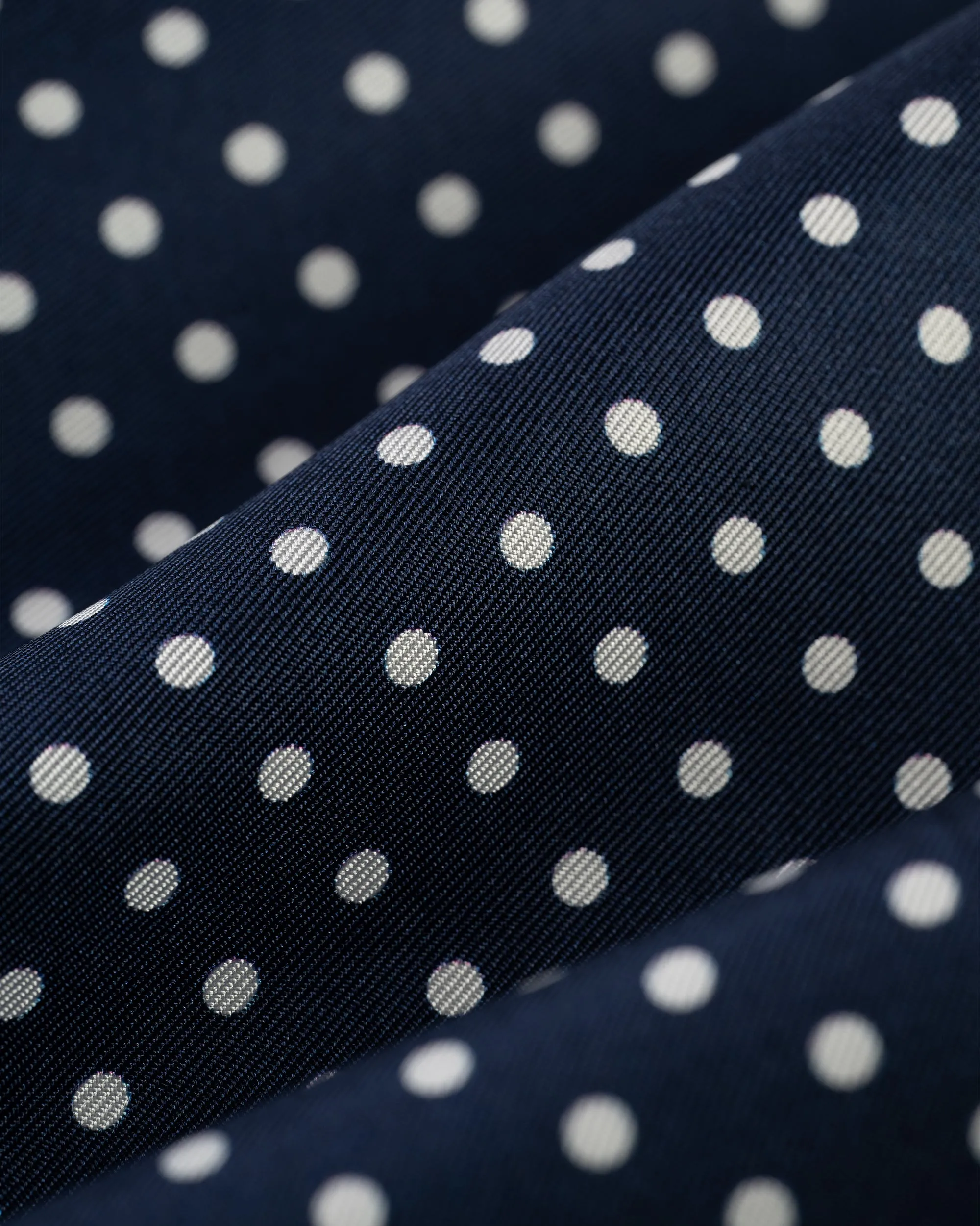 Made-in-Italy Navy & White Polka Dot Silk Pocket Square sold by J. Press product image thumbnail 2