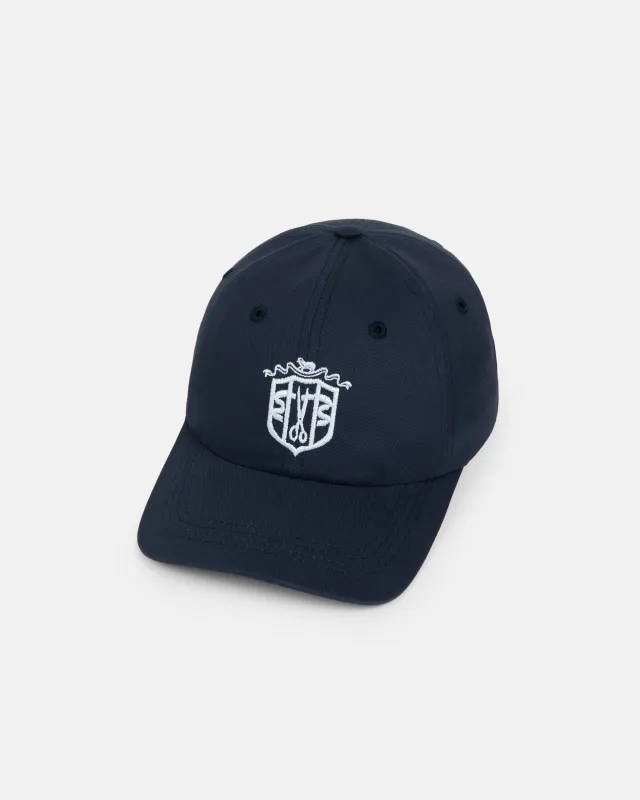 Made-in-USA Navy J. Press Shield Dad Hat made by J. Press