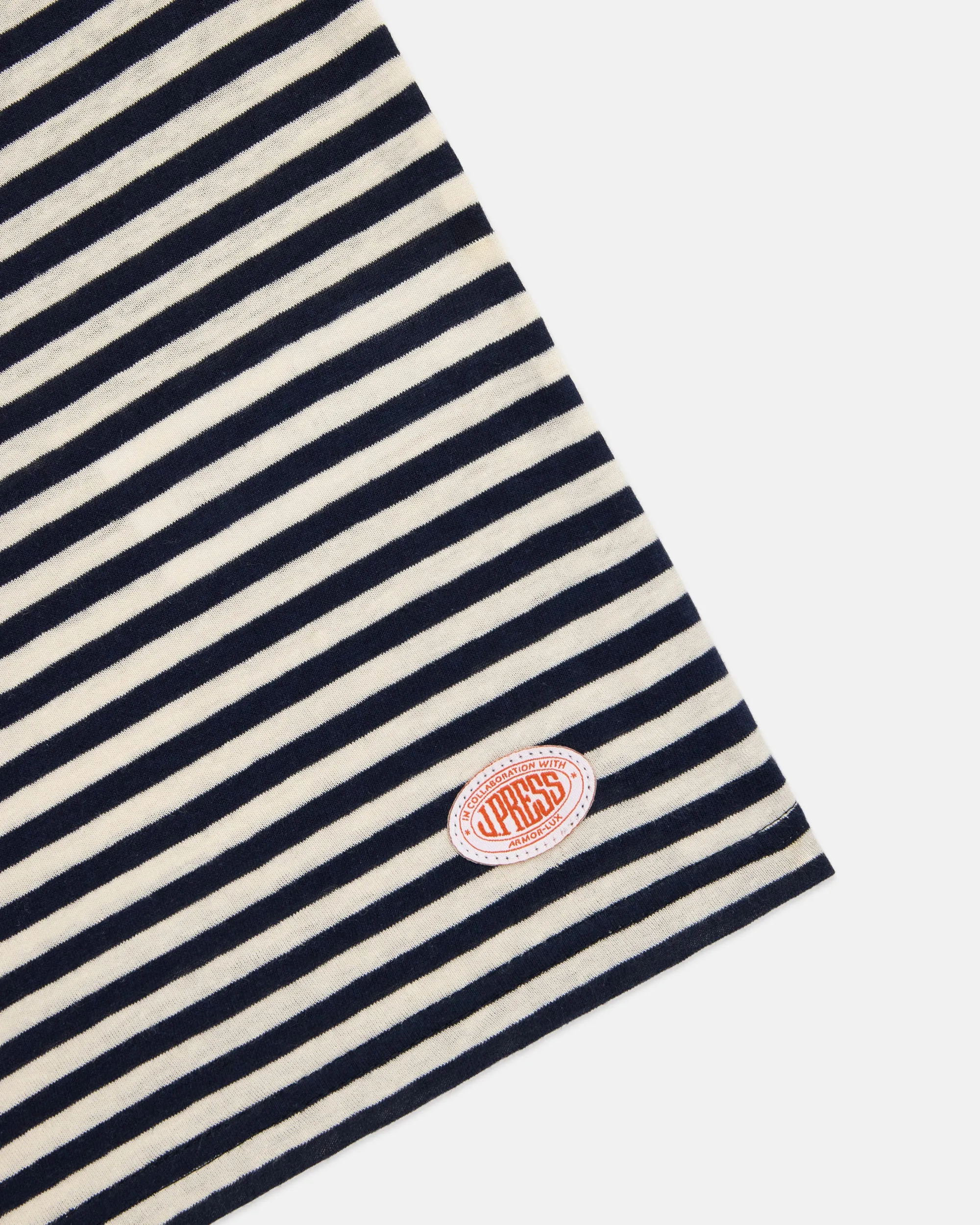 Armor-Lux Navy & White Stripe Cotton-Linen T-Shirt sold by J. Press product image thumbnail 4