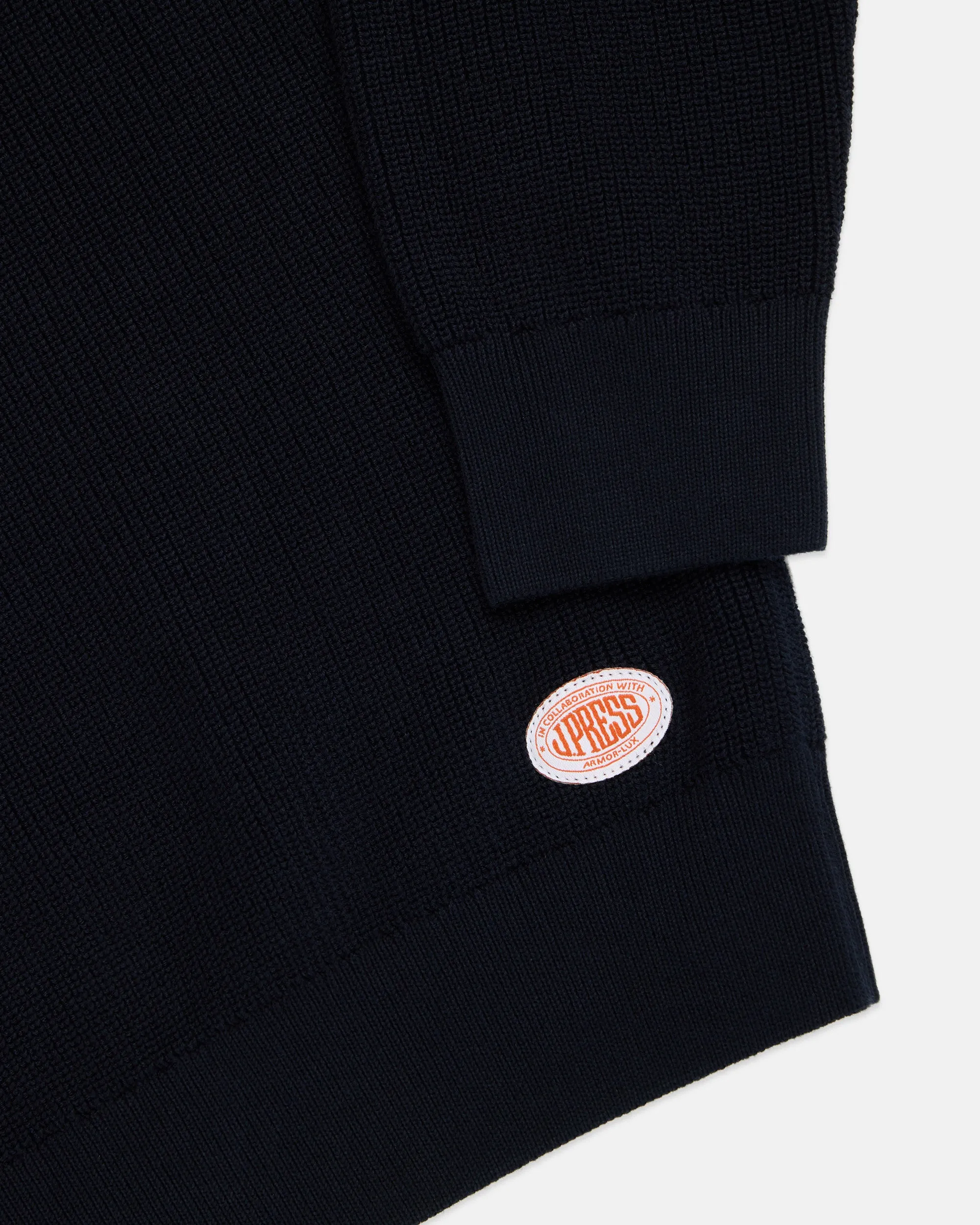 Armor-Lux Navy Bold White Stripe Cotton Sweater sold by J. Press product image thumbnail 4