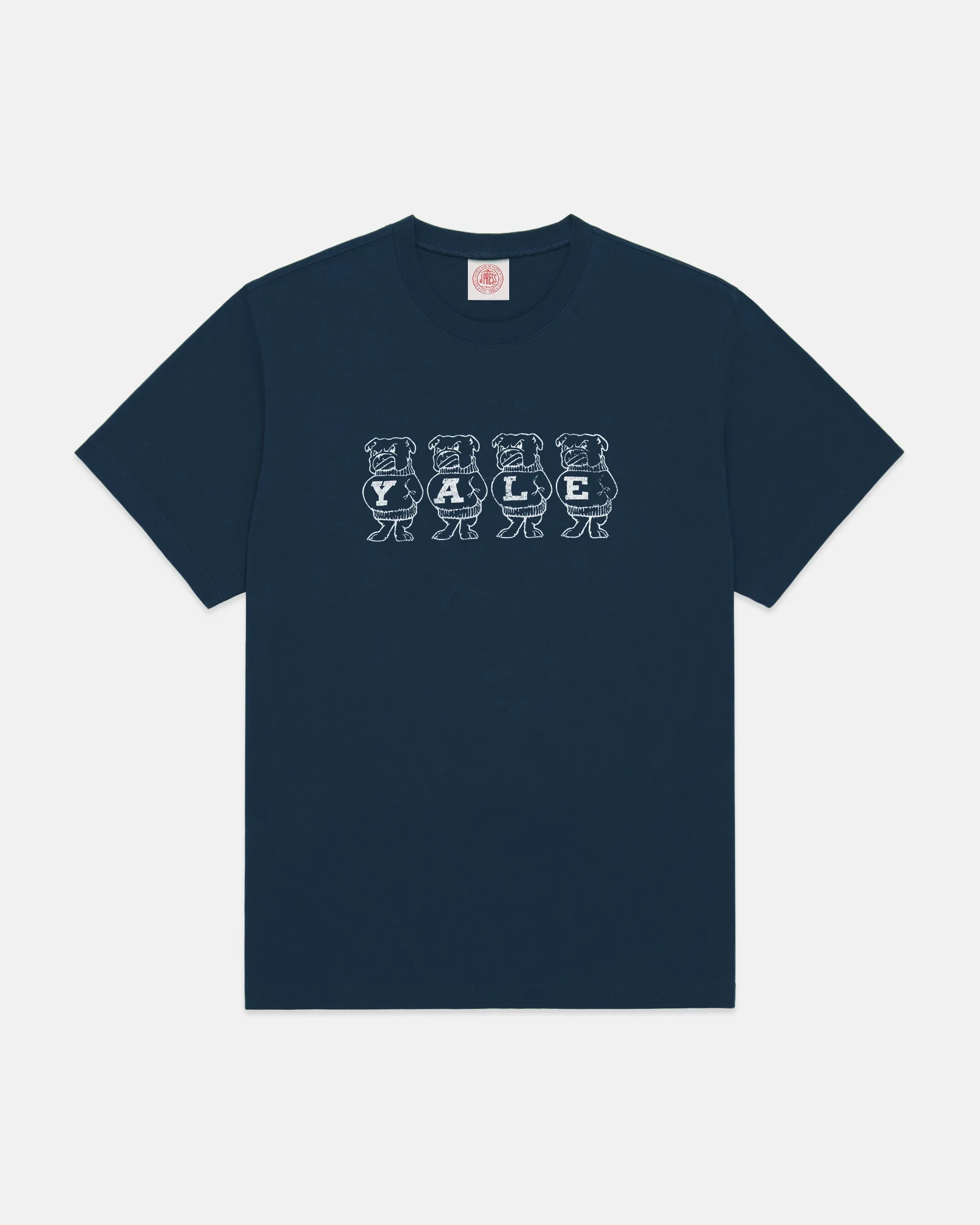 Yale Navy Vintage Bulldog T-Shirt sold by J. Press
