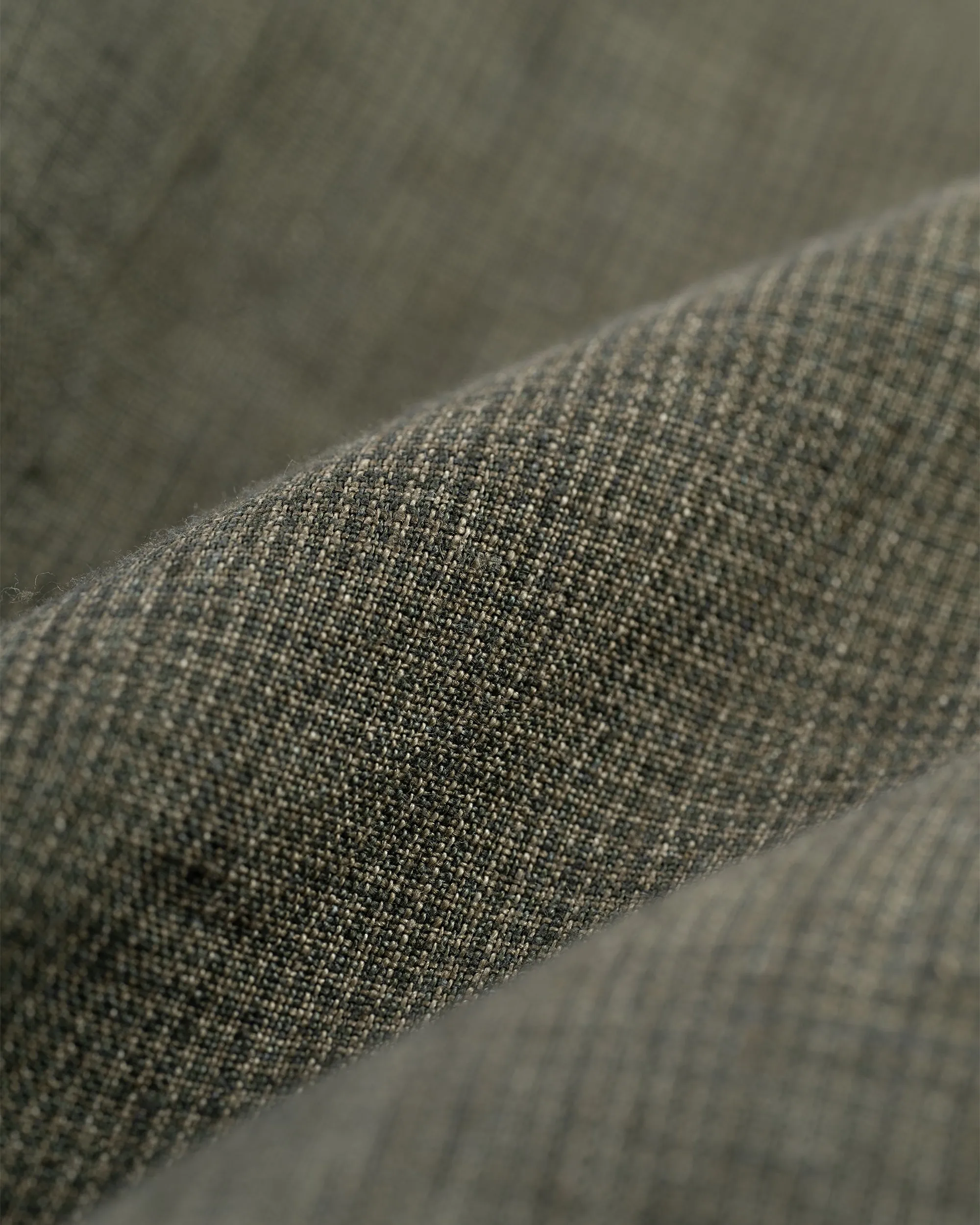 Made-in-USA Olive Mini Houndstooth Linen Trouser sold by J. Press product image thumbnail 4