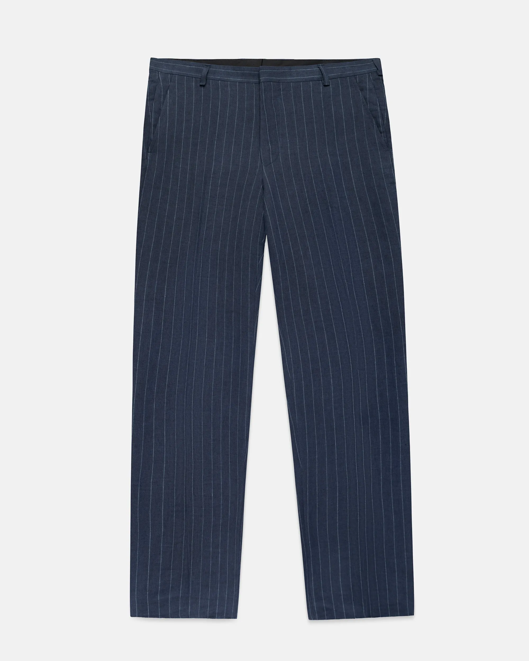 Made-in-USA Navy Chalk Stripe Linen Trouser sold by J. Press product image thumbnail 2