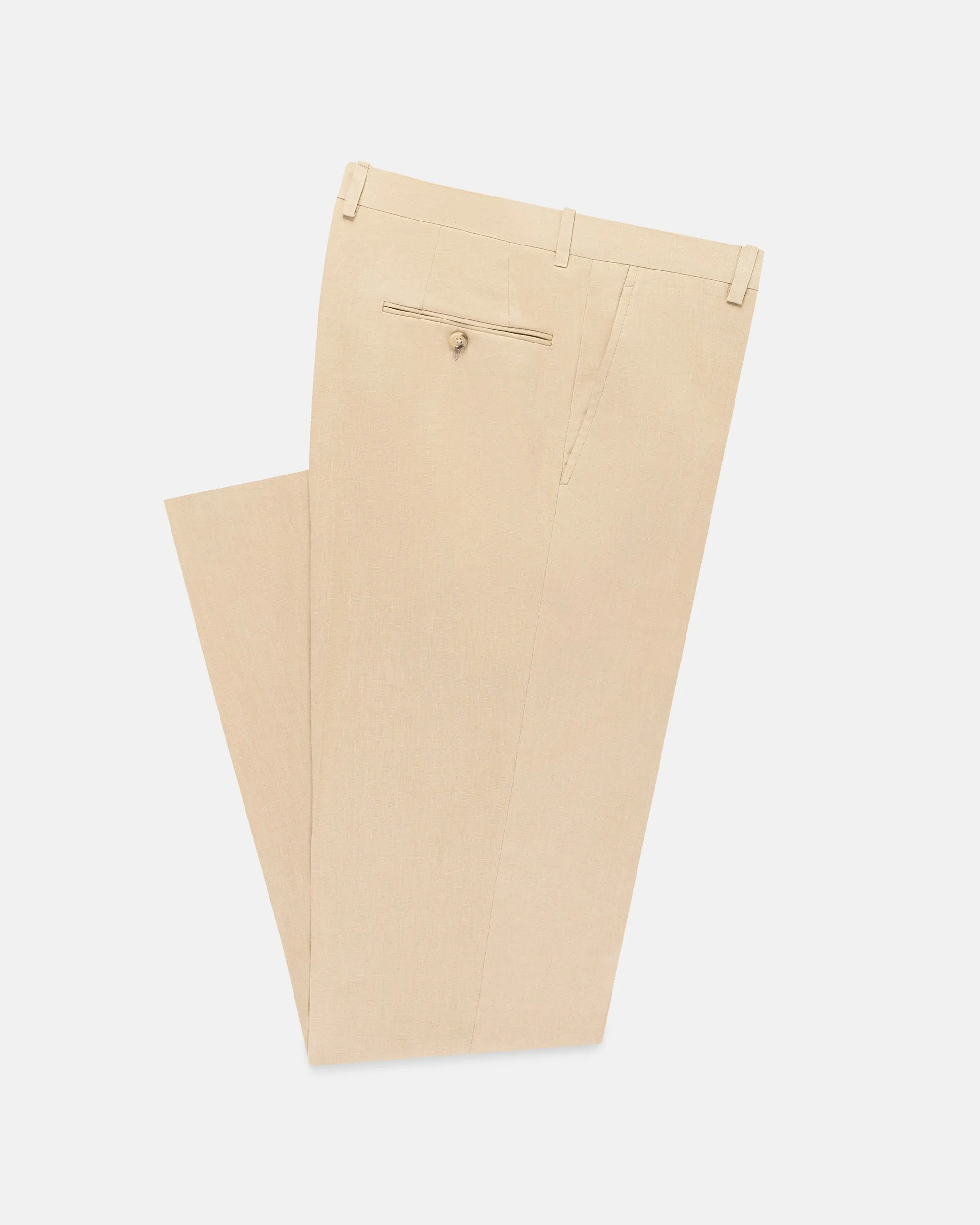 Made-in-USA Tan Linen Trouser sold by J. Press