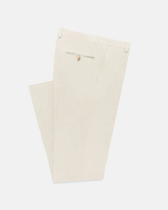 Made-in-USA Ivory Linen Trouser made by J. Press