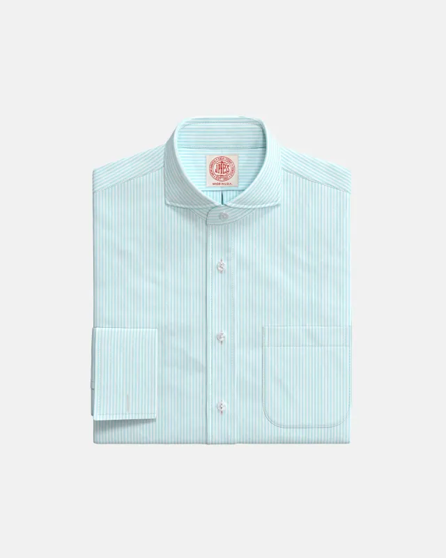 Seafoam Bengal Cutaway Collar Custom Shirt made by J. Press