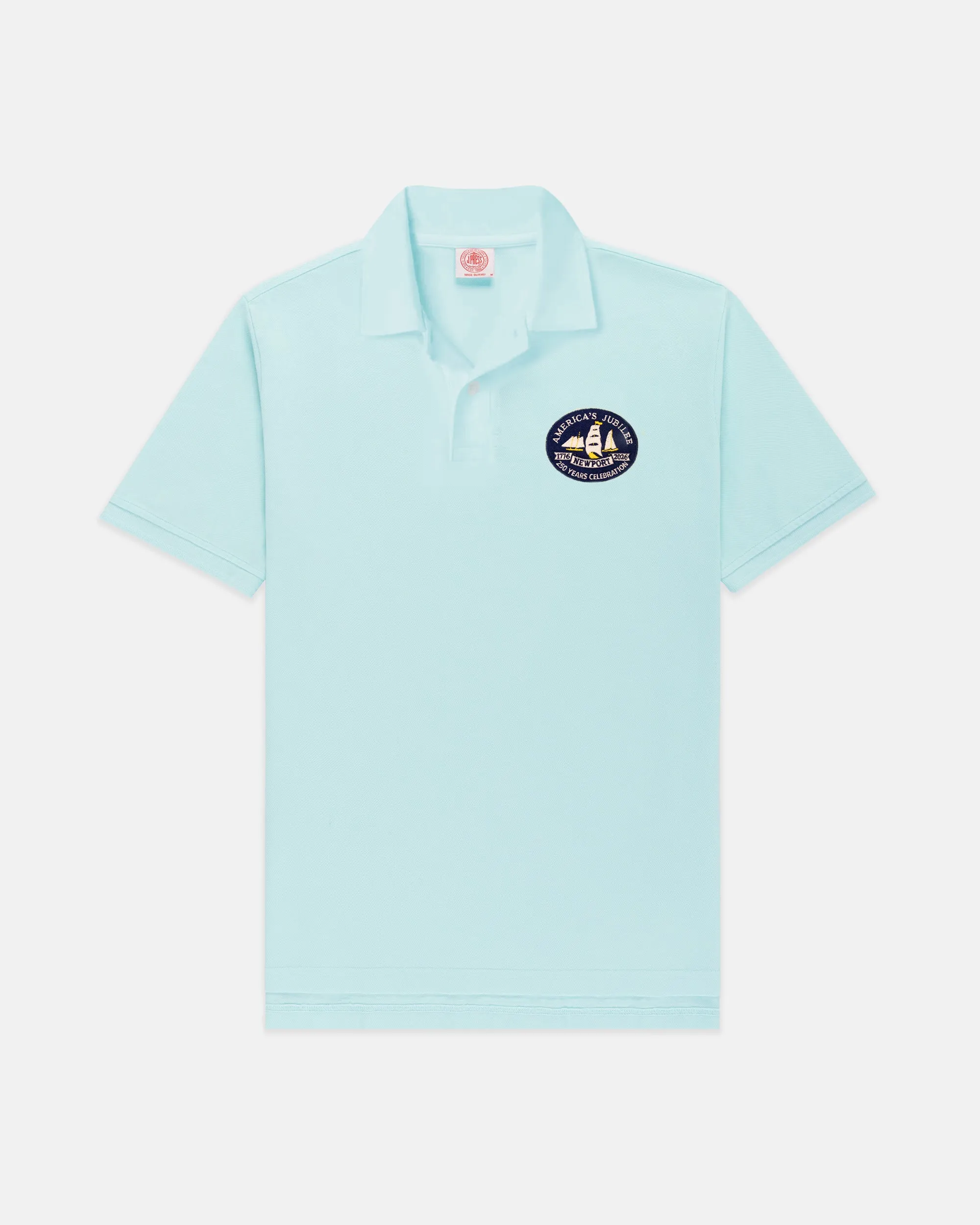 America's Jubilee Light Blue Pique Polo sold by J. Press