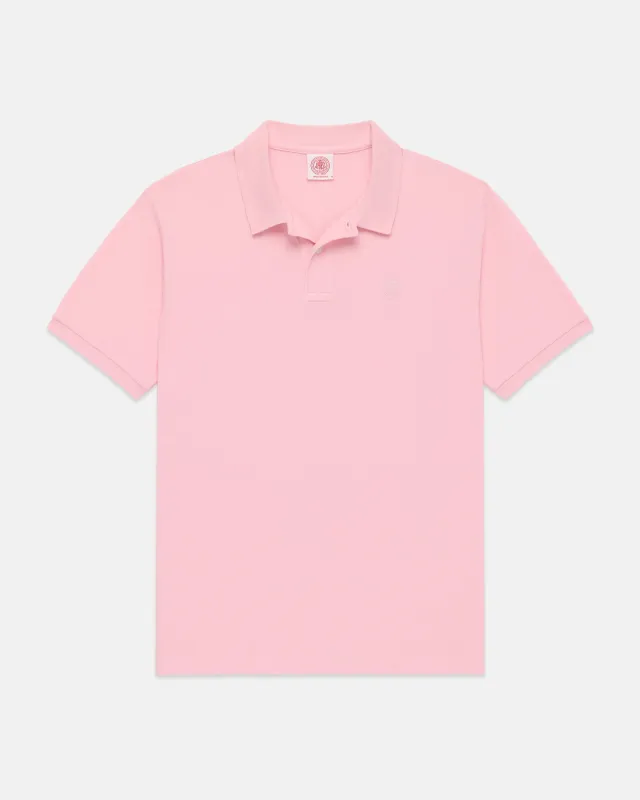 J. Press Pink Archival Crest Pique Polo made by J. Press